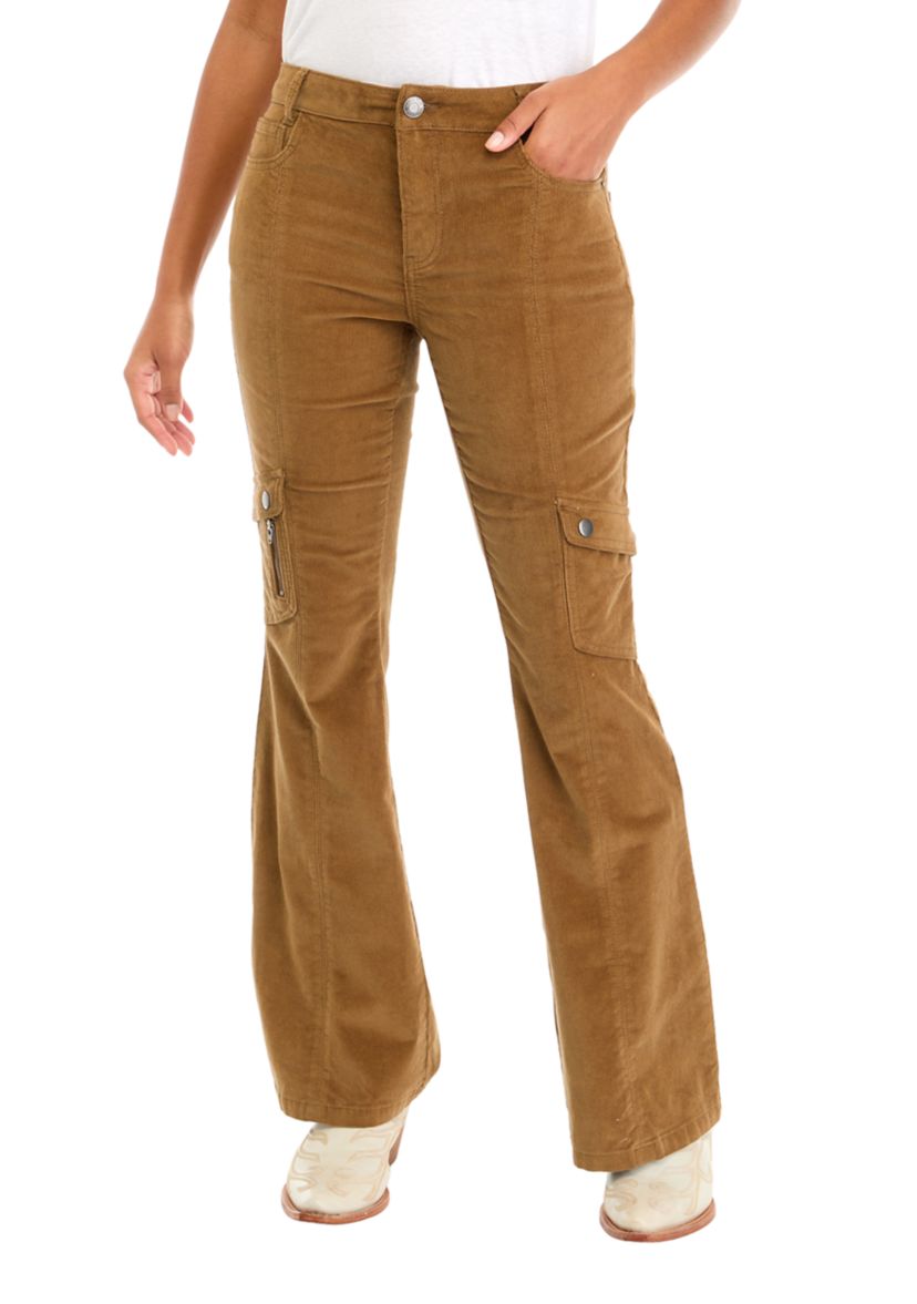 Womens Corduroy Moto Bootcut Pants