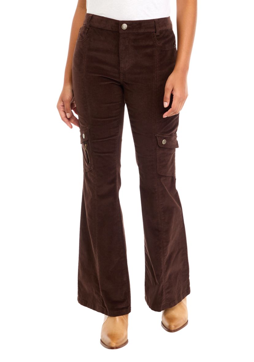 Womens Corduroy Moto Bootcut Pants