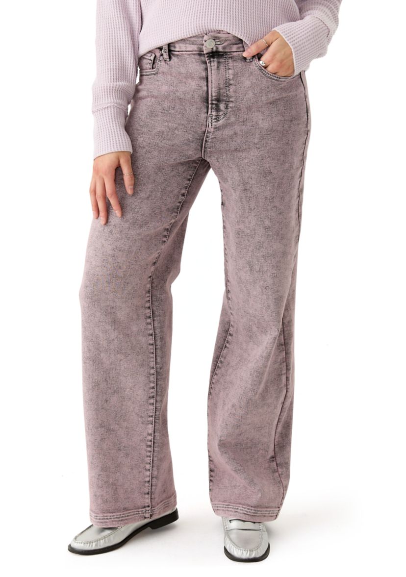Womens Cozy Denim Wide Leg Jeans