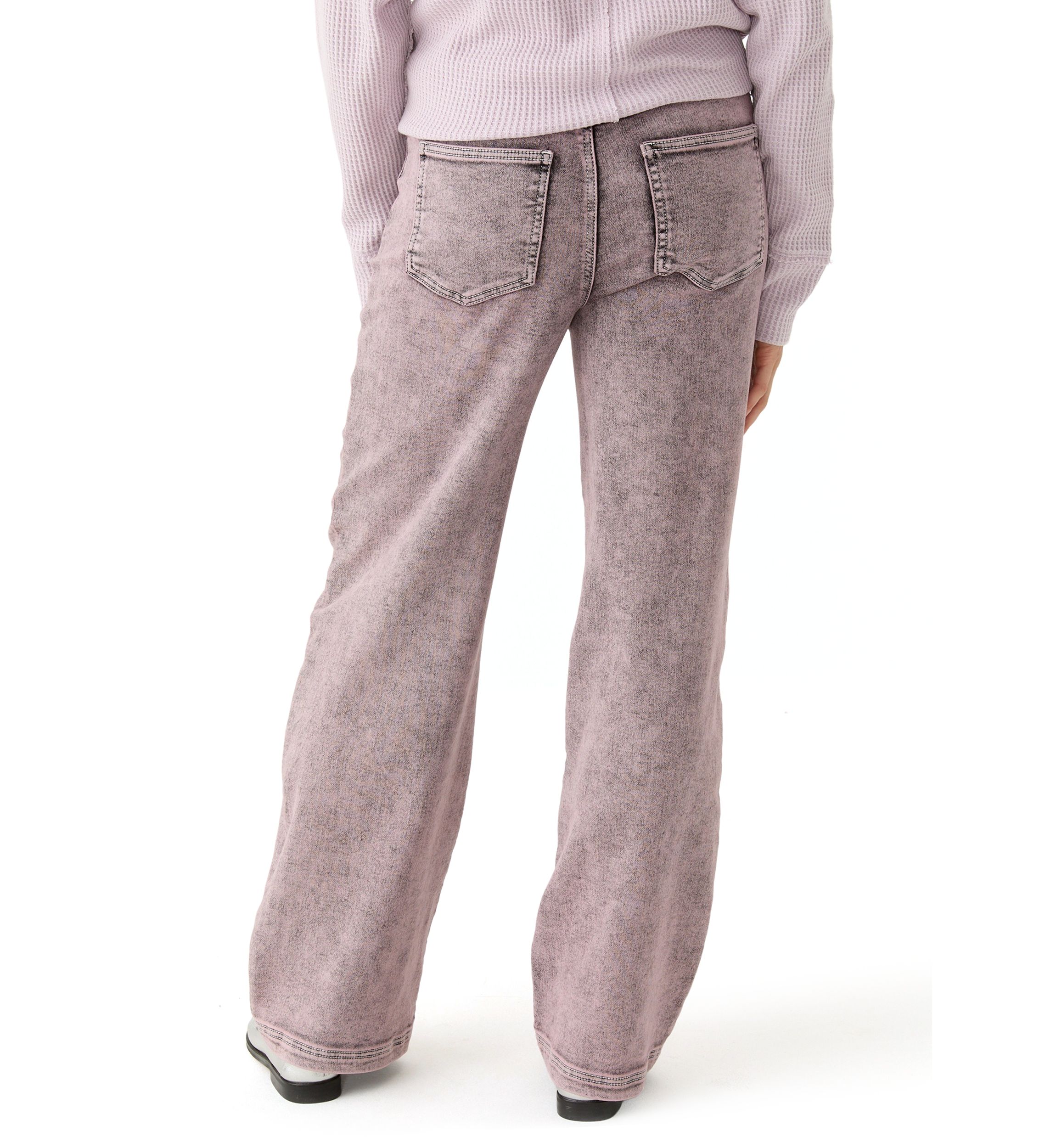 Womens Cozy Denim Wide Leg Jeans