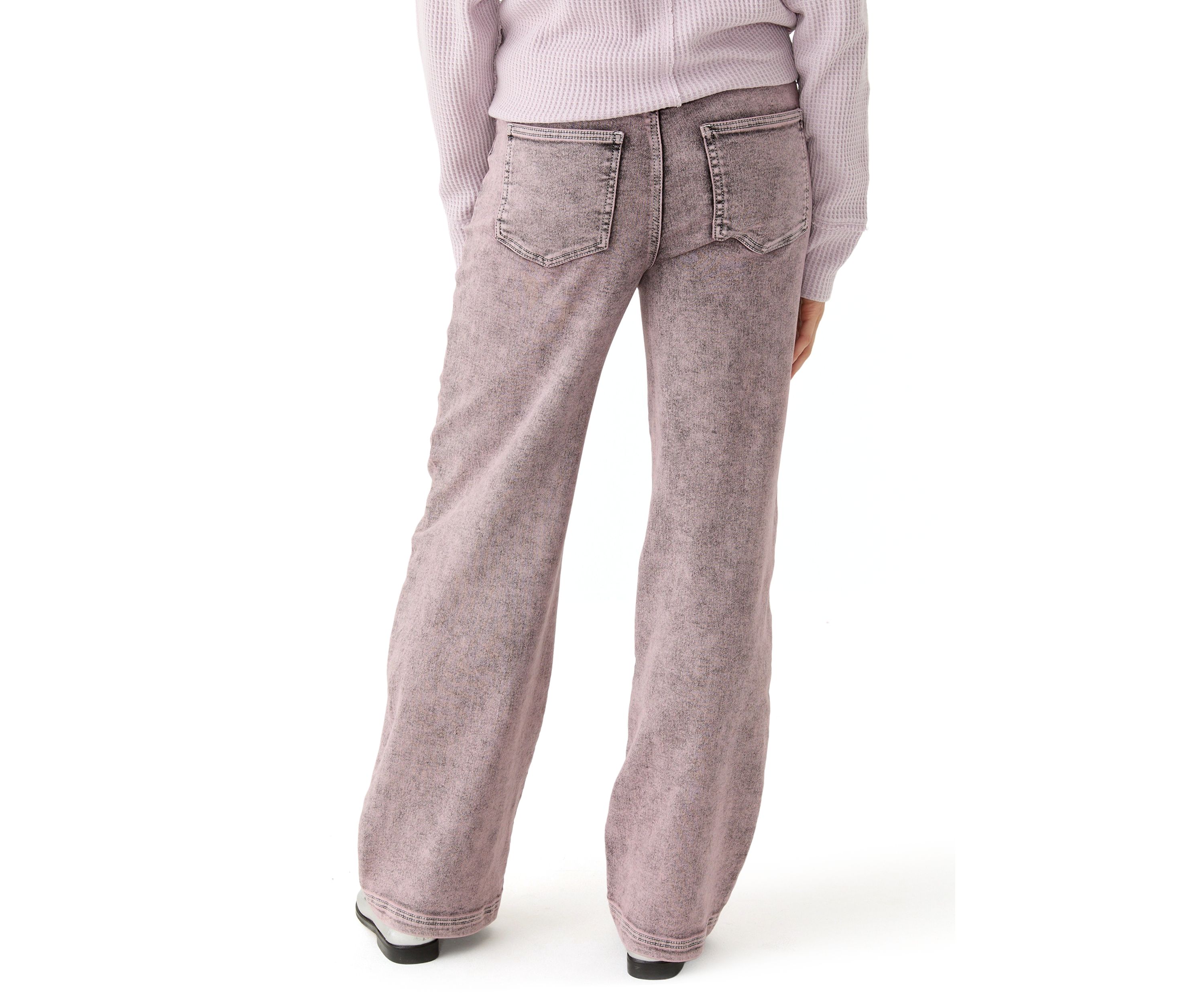 Womens Cozy Denim Wide Leg Jeans