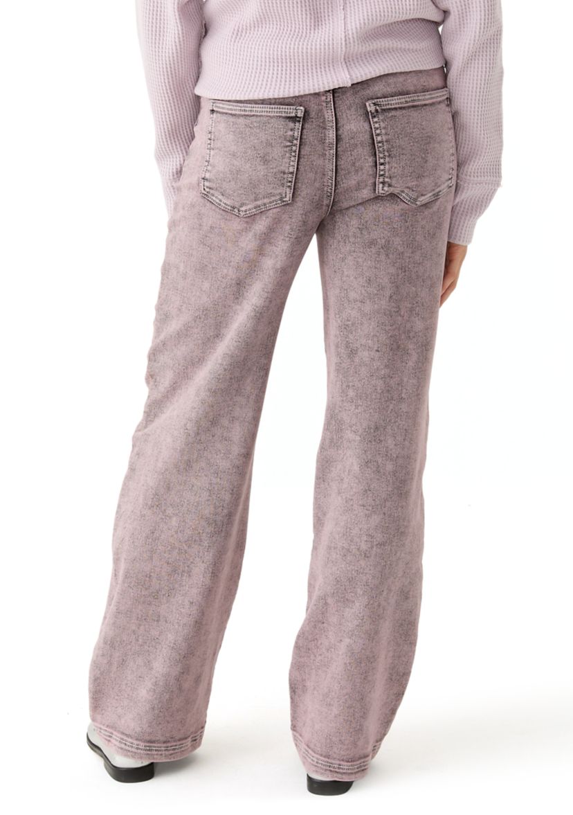Womens Cozy Denim Wide Leg Jeans