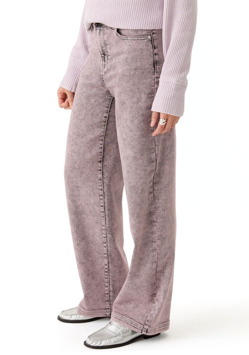 Womens Cozy Denim Wide Leg Jeans