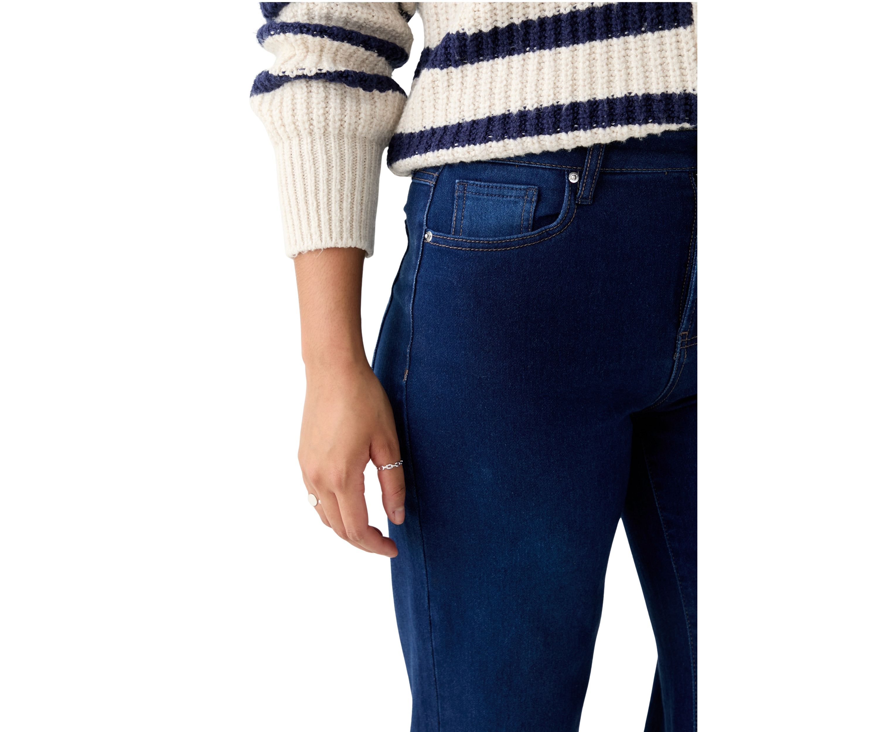 Womens Cozy Denim Wide Leg Jeans