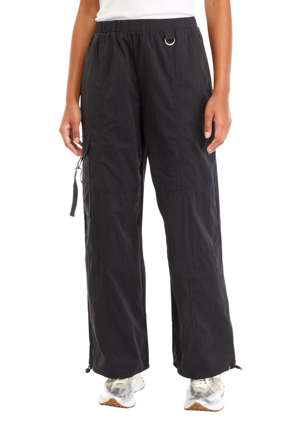 Womens Sueded Nylon Parachute Pants