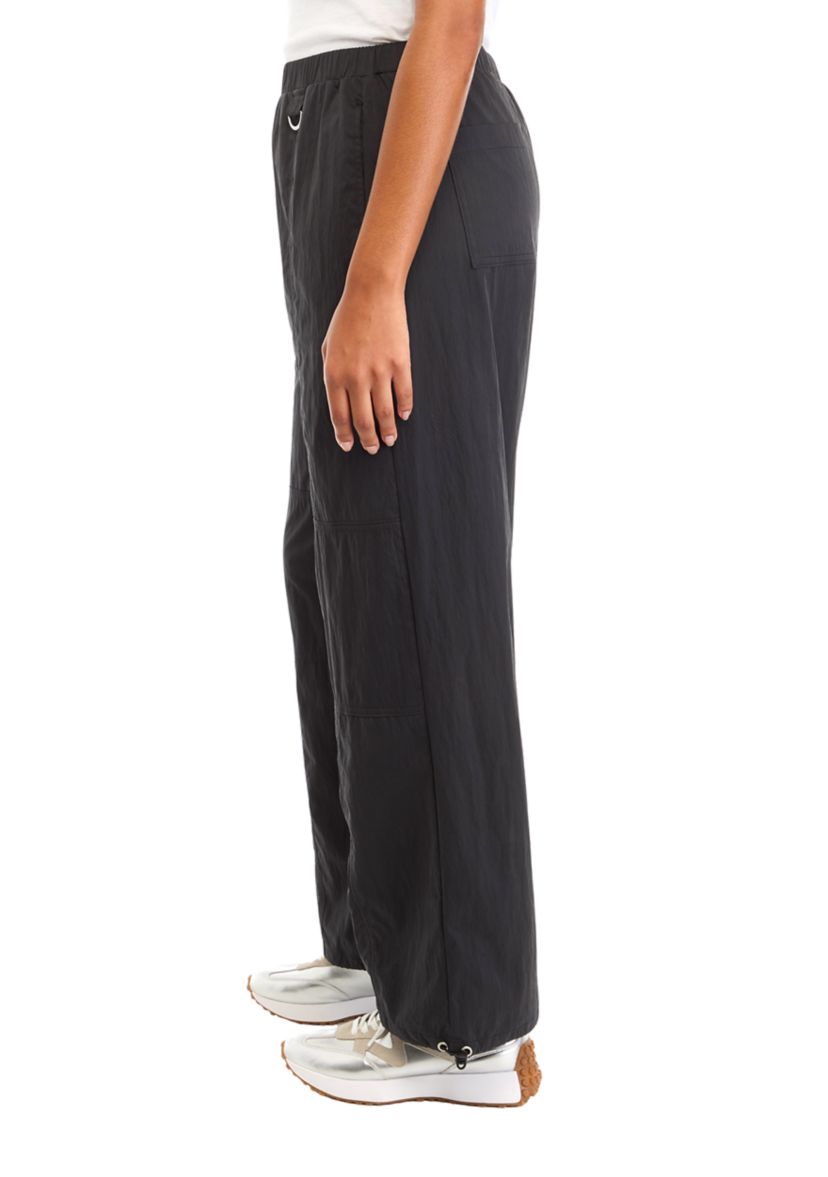Womens Sueded Nylon Parachute Pants