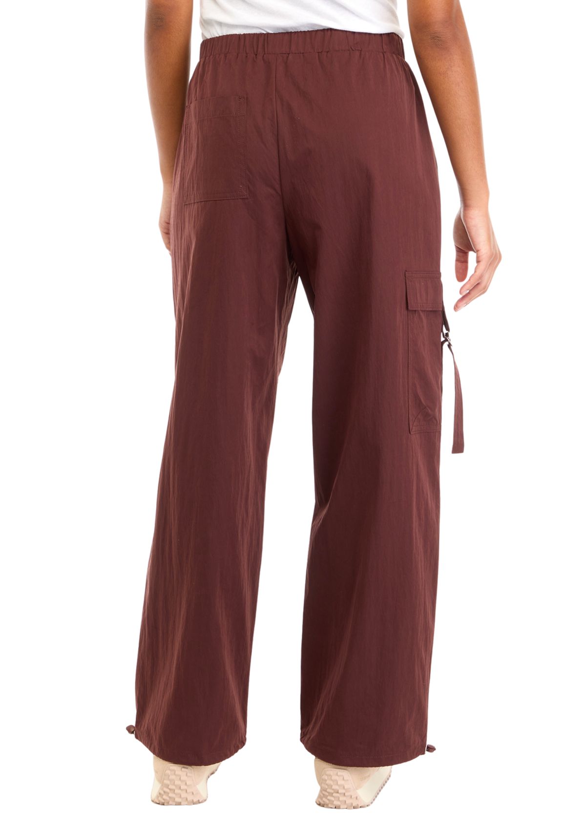 Womens Sueded Nylon Parachute Pants