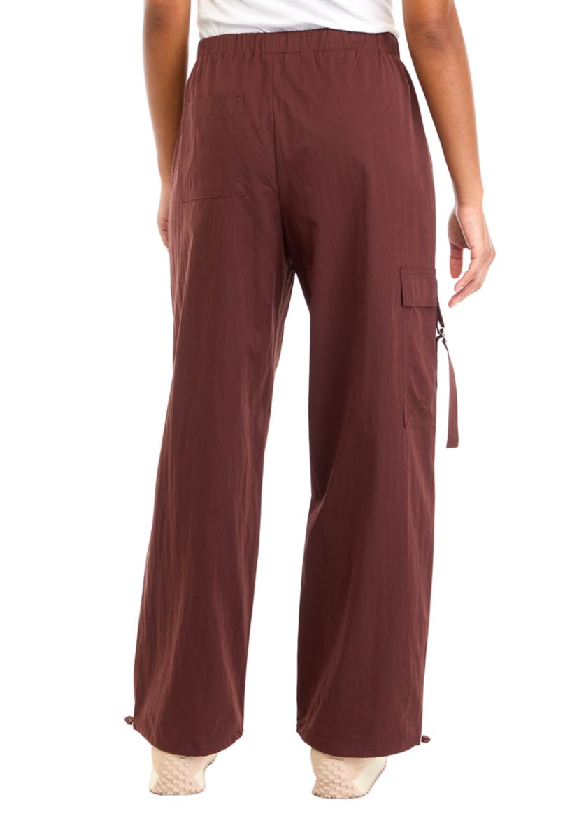 Womens Sueded Nylon Parachute Pants