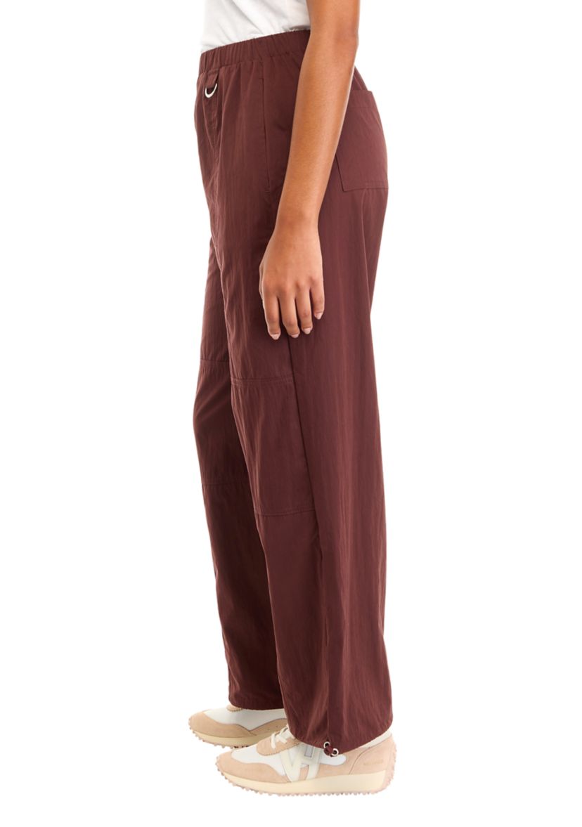 Womens Sueded Nylon Parachute Pants