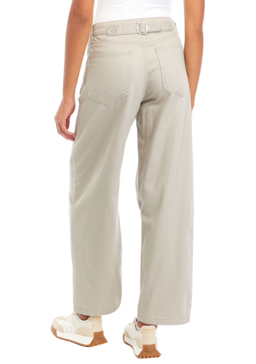 Juniors Buckle Back Curved Jeans 