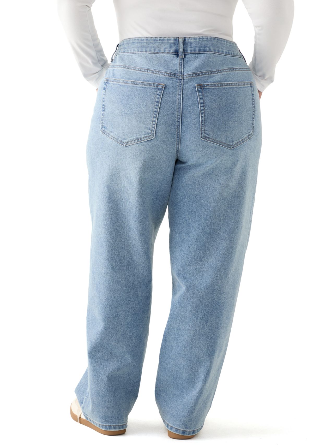 Plus Size Slouchy Barrel Leg Jeans