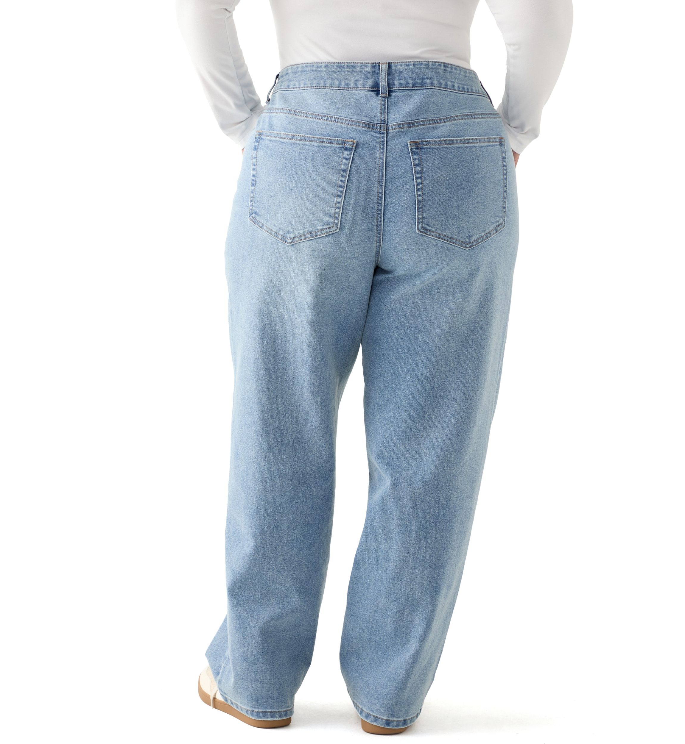 Plus Size Slouchy Barrel Leg Jeans