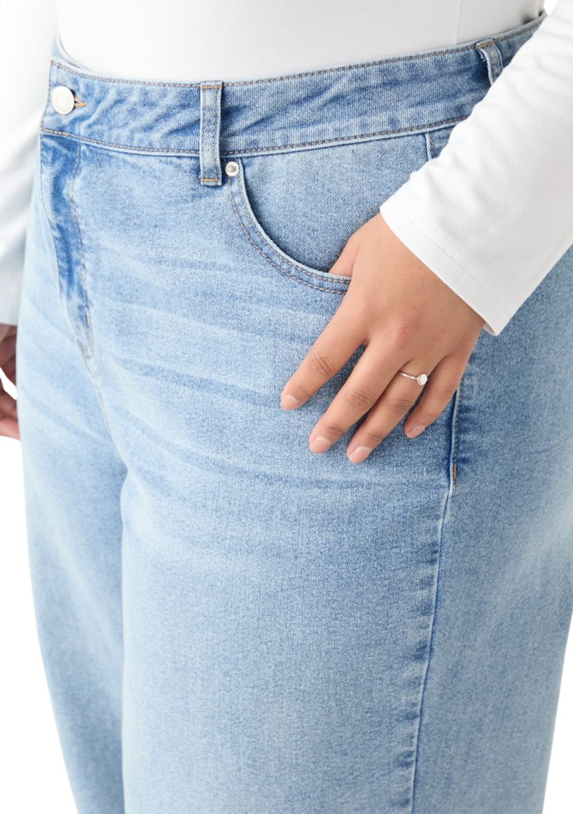 Plus Size Slouchy Barrel Leg Jeans