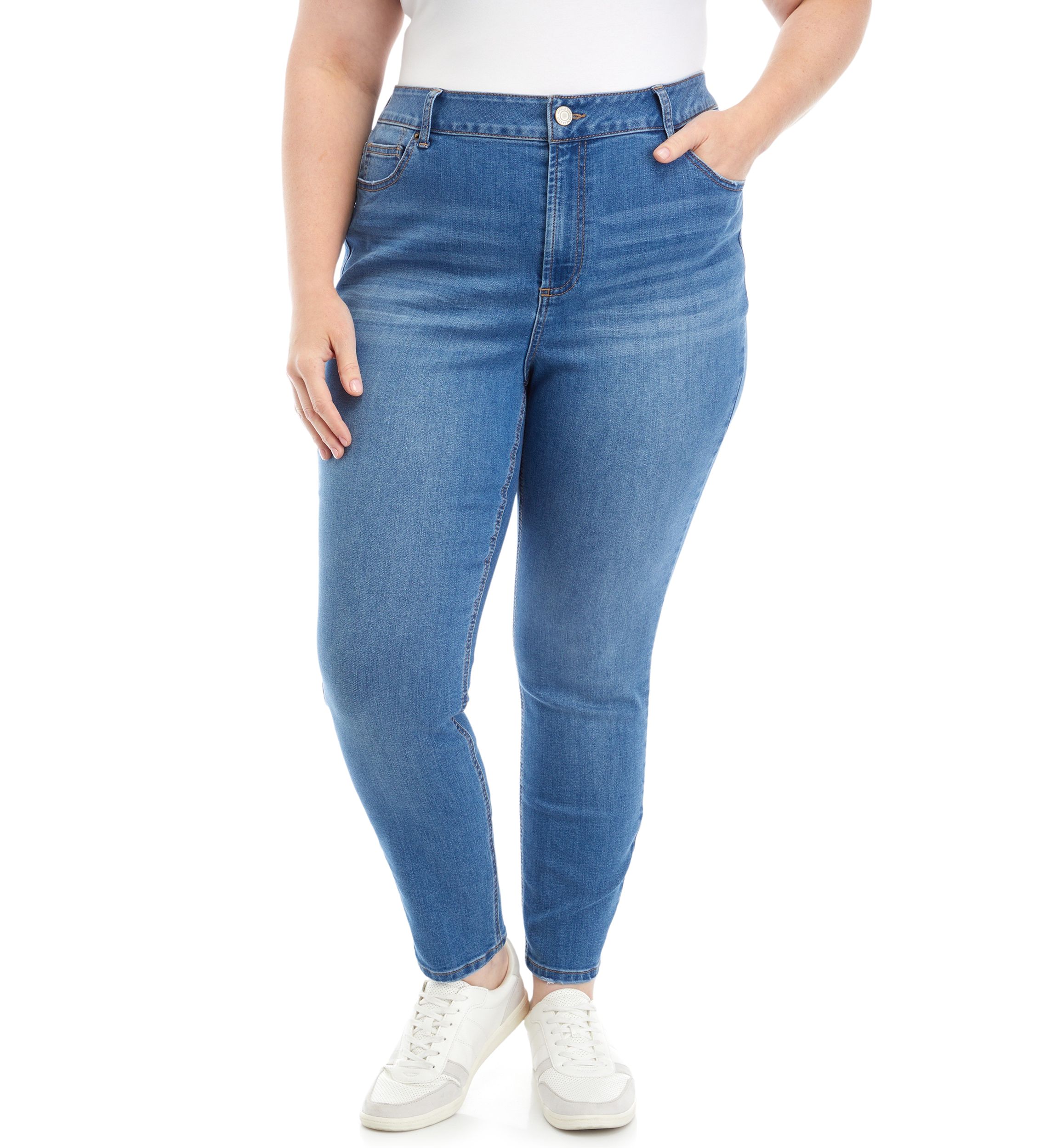   Plus Size High Rise Skinny Jeans 