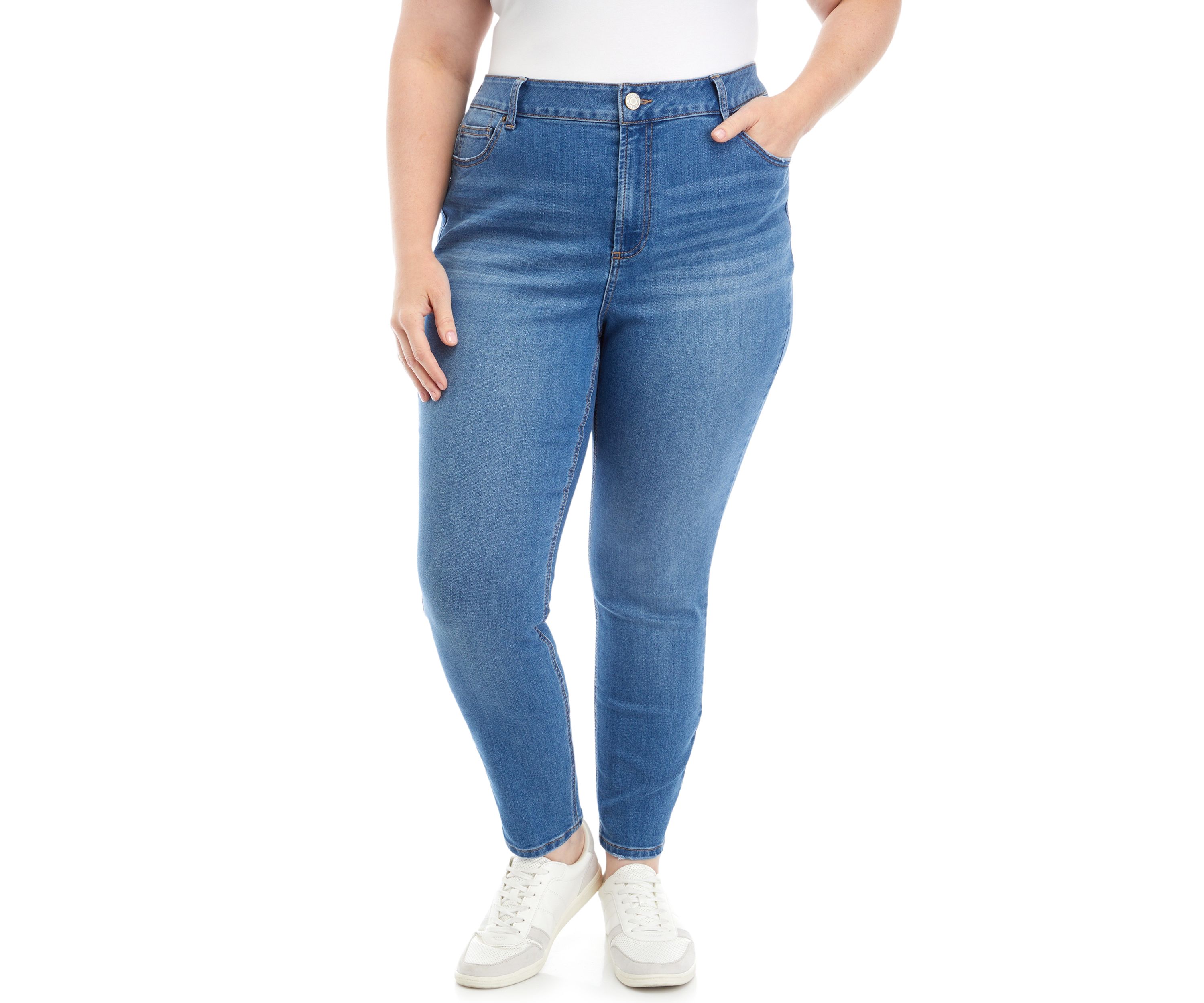   Plus Size High Rise Skinny Jeans 