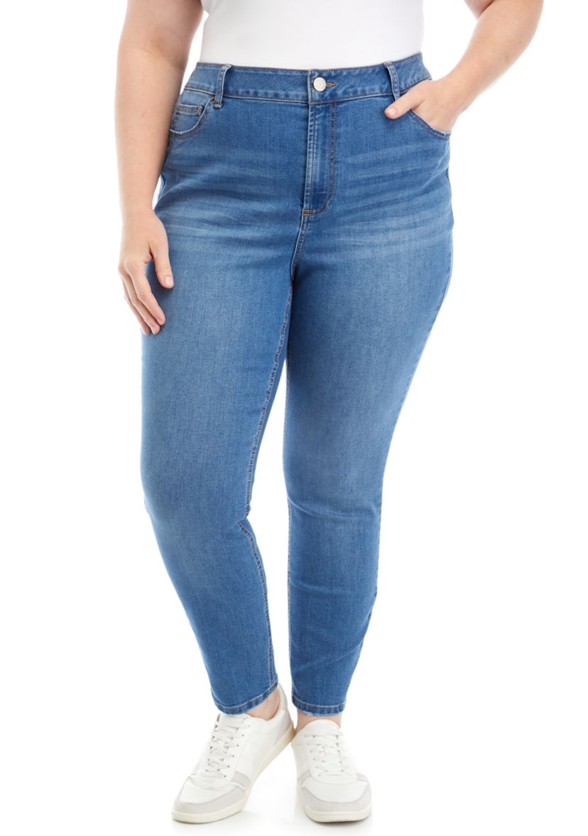   Plus Size High Rise Skinny Jeans 