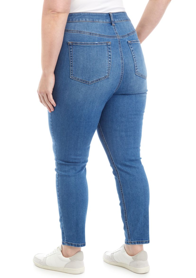   Plus Size High Rise Skinny Jeans 