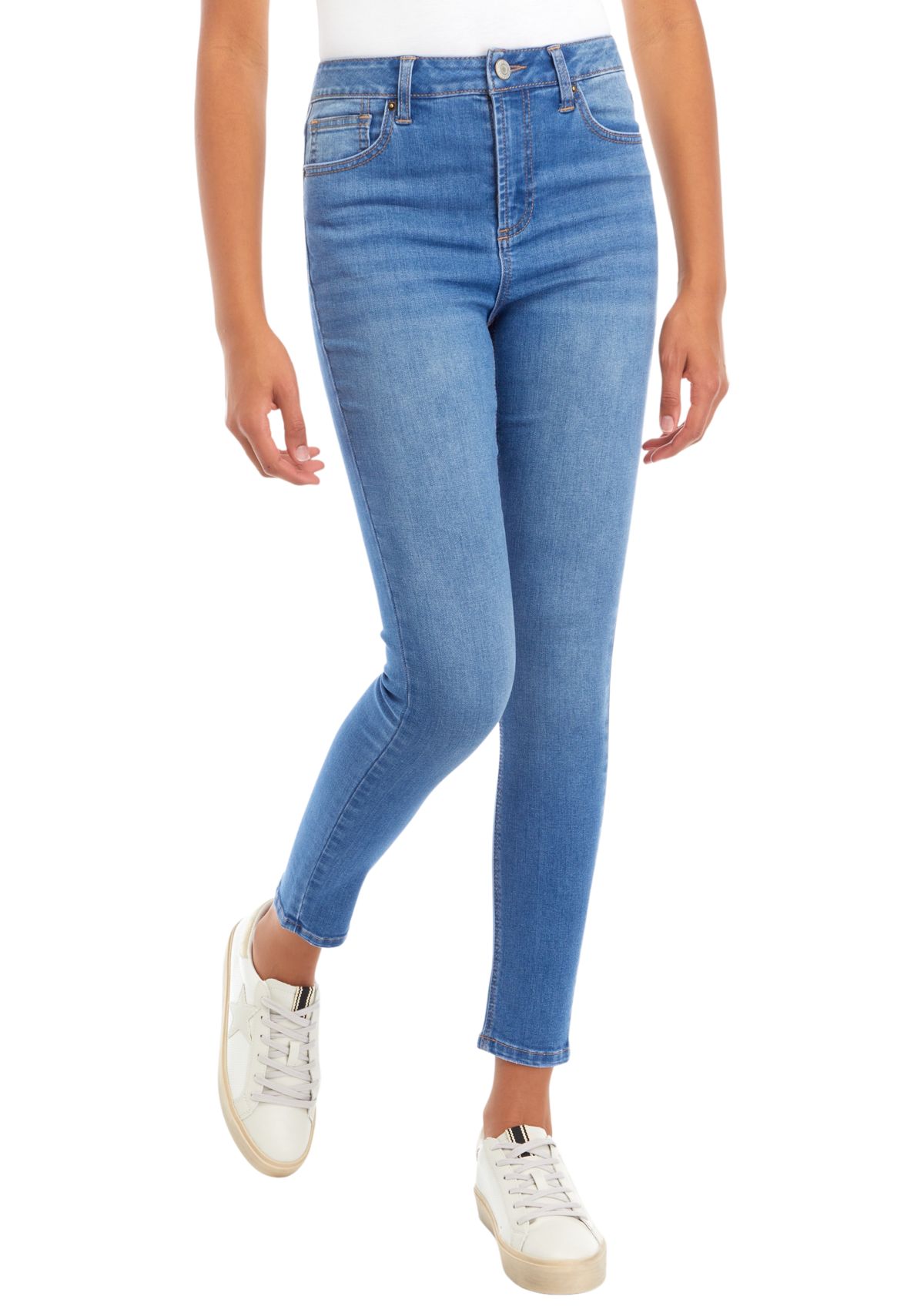 Womens High Rise Skinny Jeans