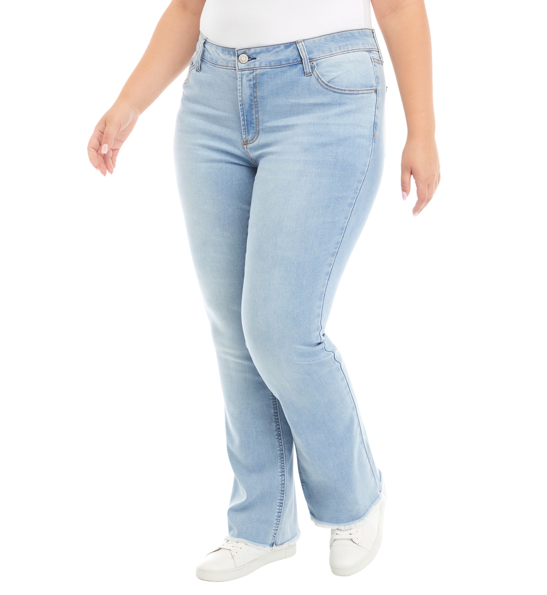 Plus Size  Mid Rise Bootcut Jeans