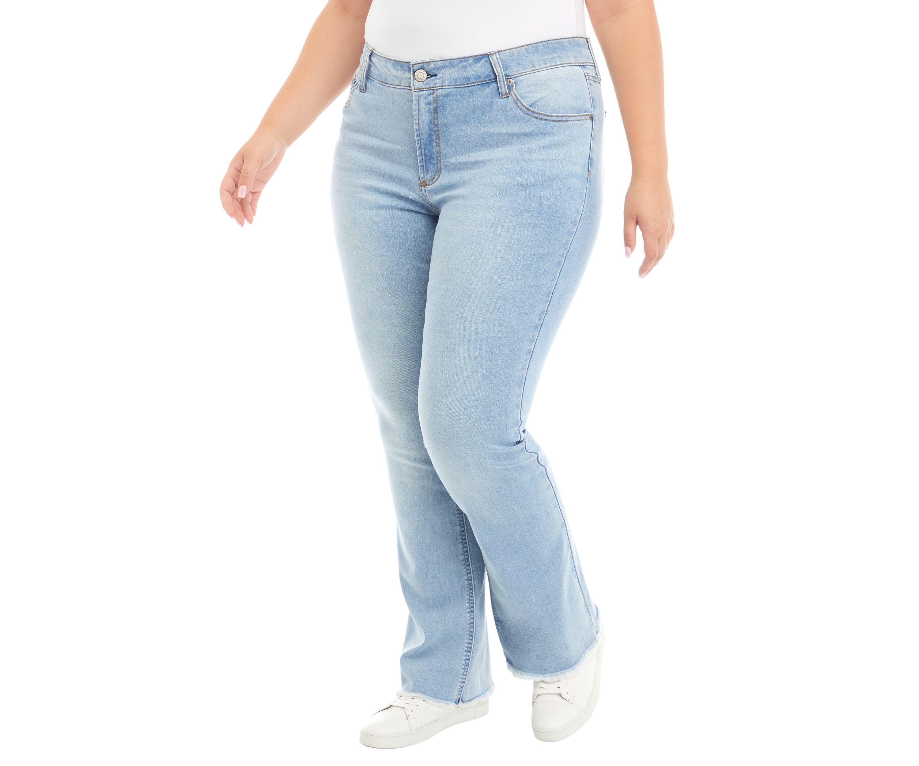Plus Size  Mid Rise Bootcut Jeans