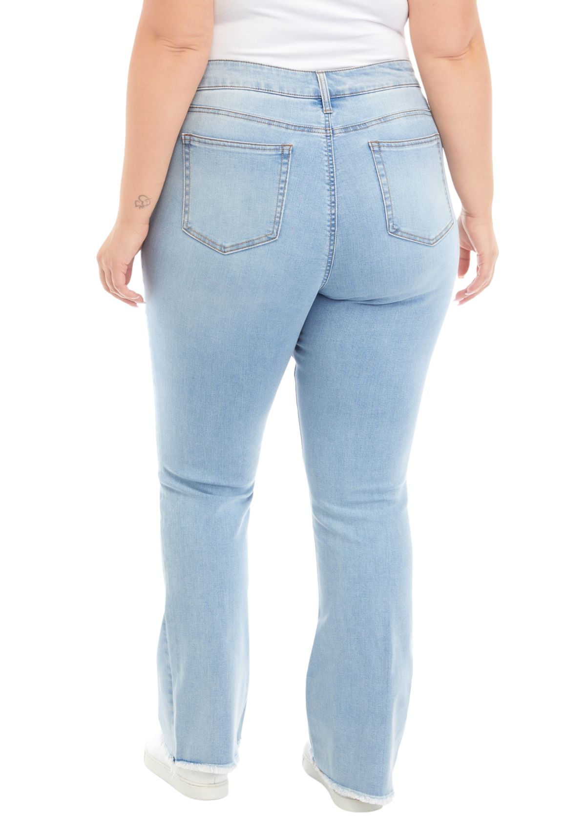 Plus Size  Mid Rise Bootcut Jeans