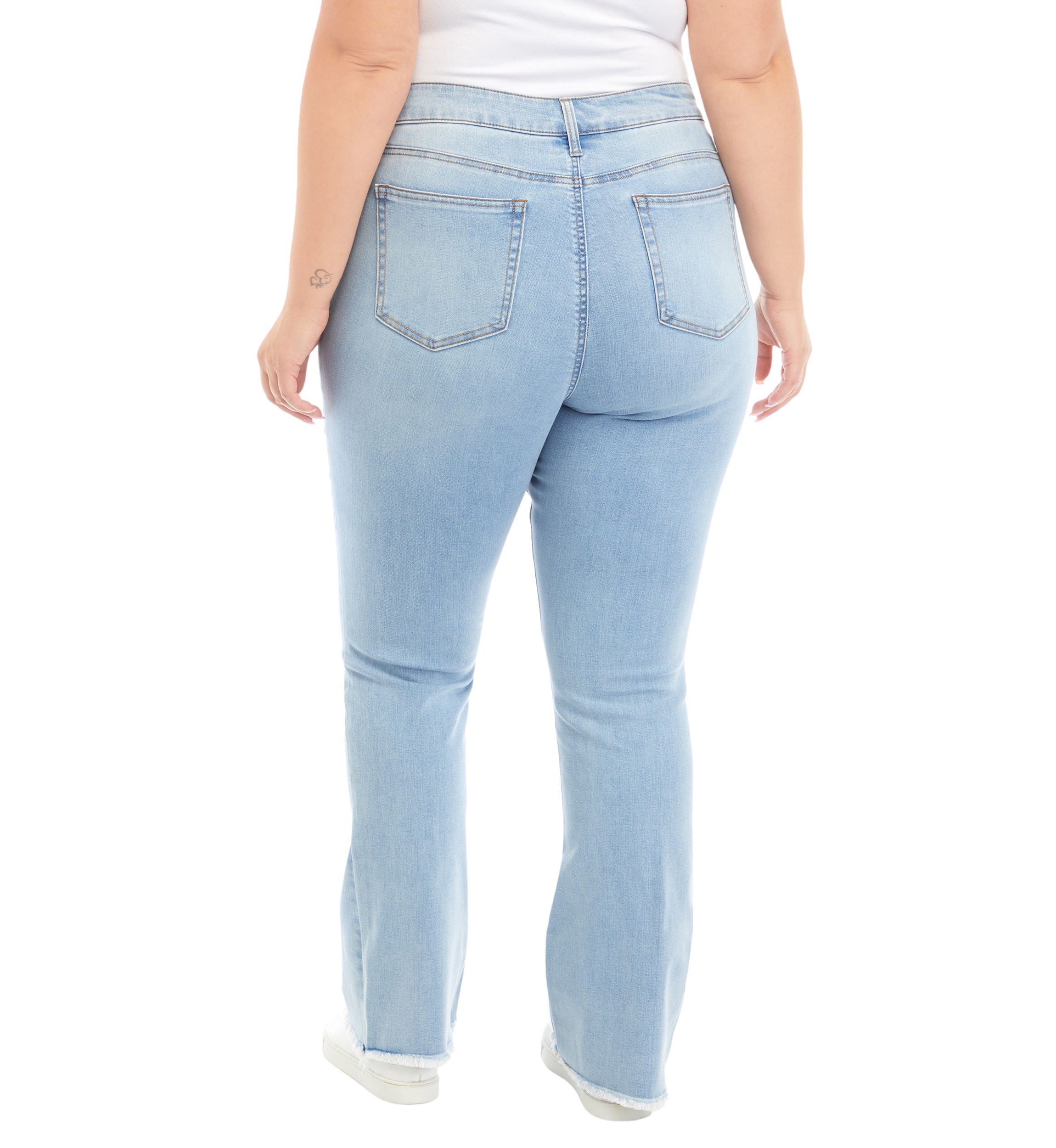 Plus Size  Mid Rise Bootcut Jeans