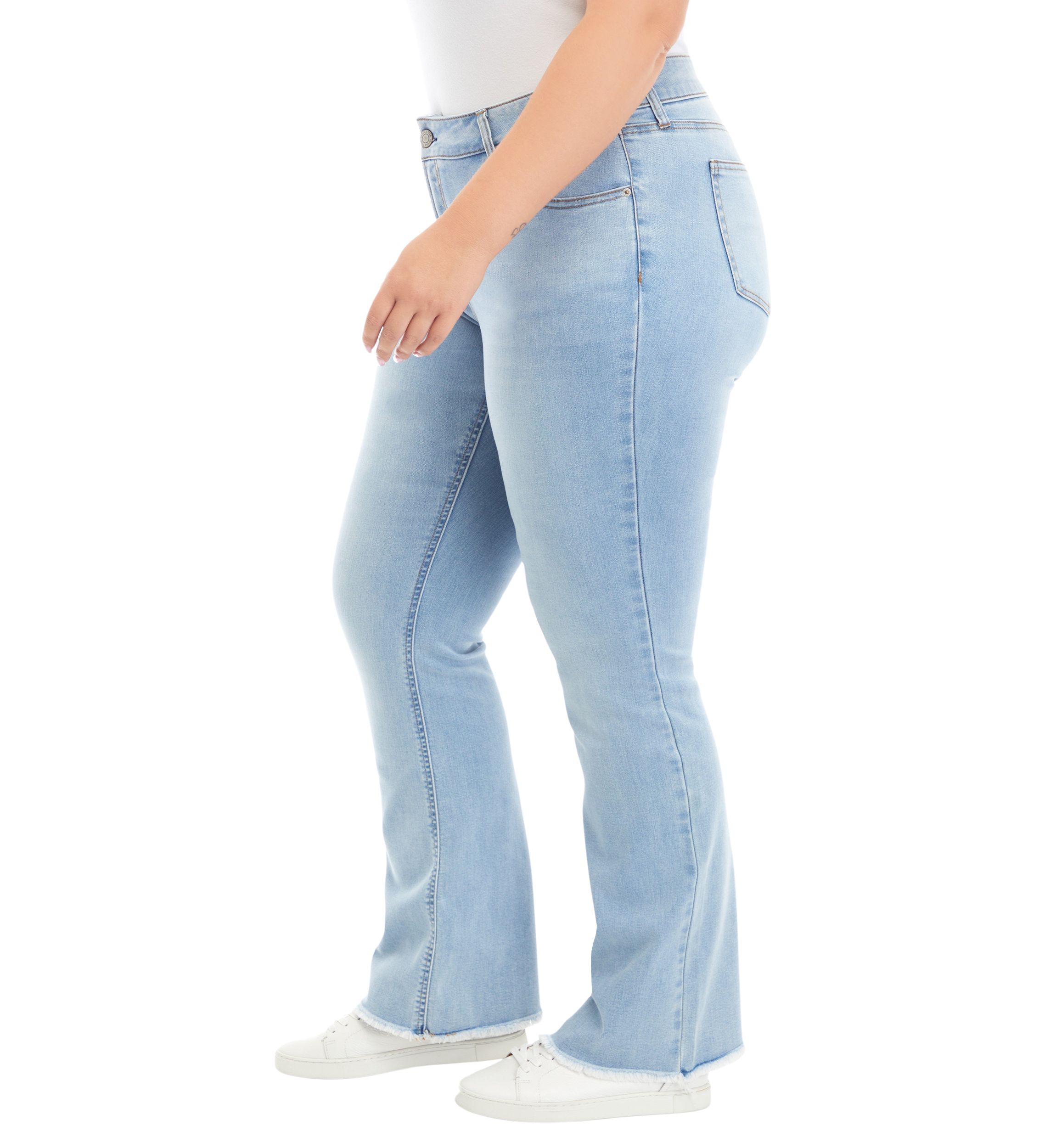 Plus Size  Mid Rise Bootcut Jeans