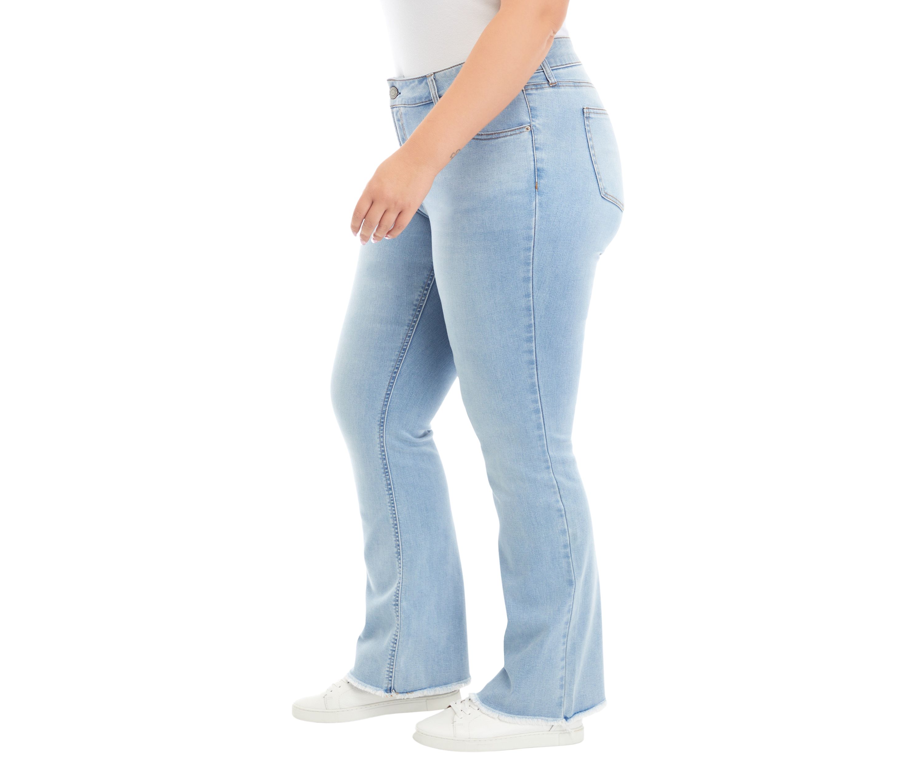 Plus Size  Mid Rise Bootcut Jeans