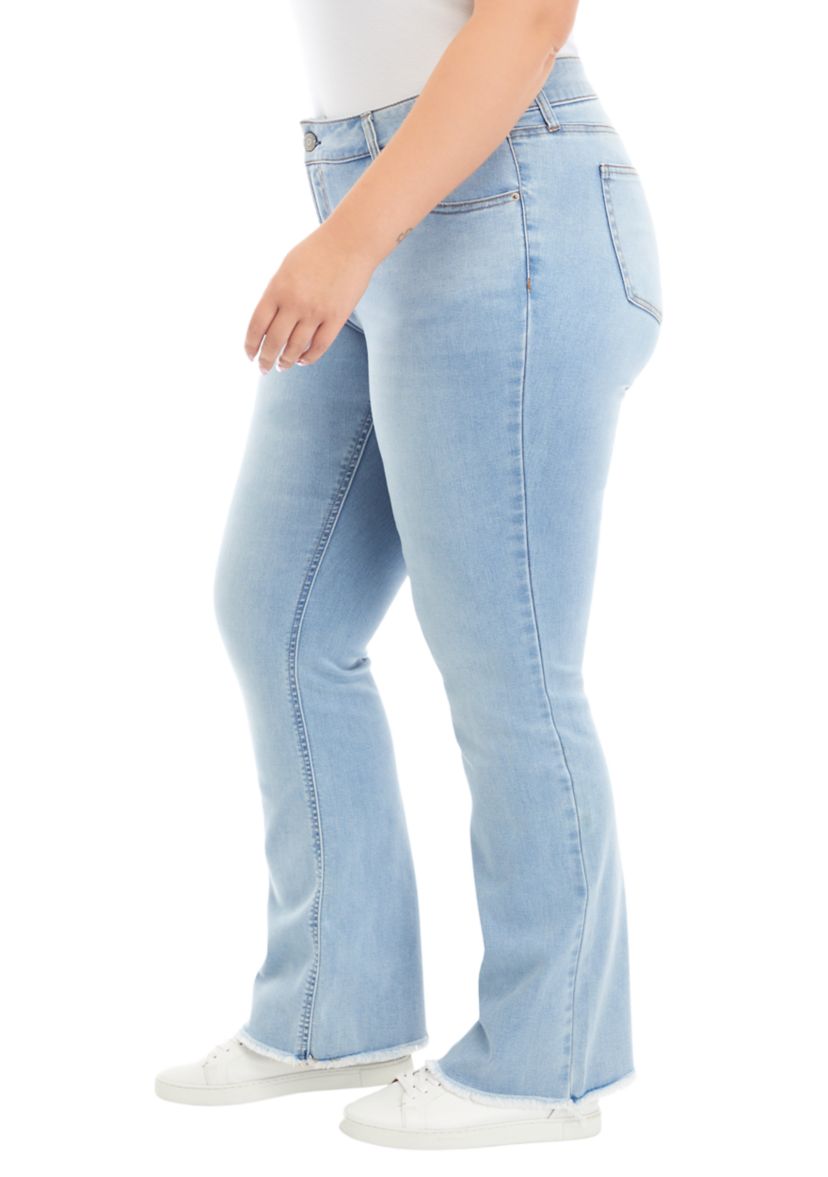 Plus Size  Mid Rise Bootcut Jeans