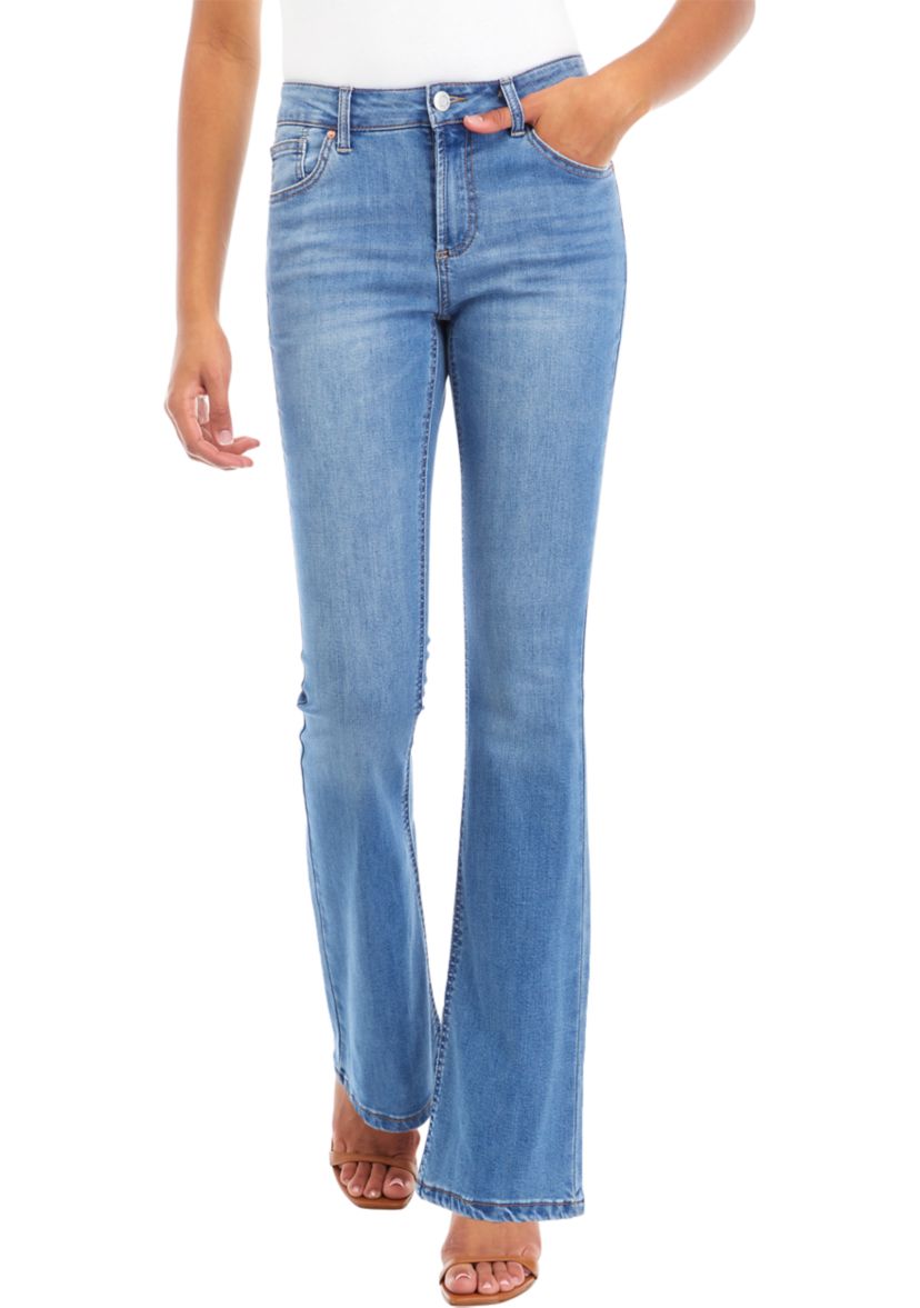 Juniors Mid Rise Bootcut Jeans