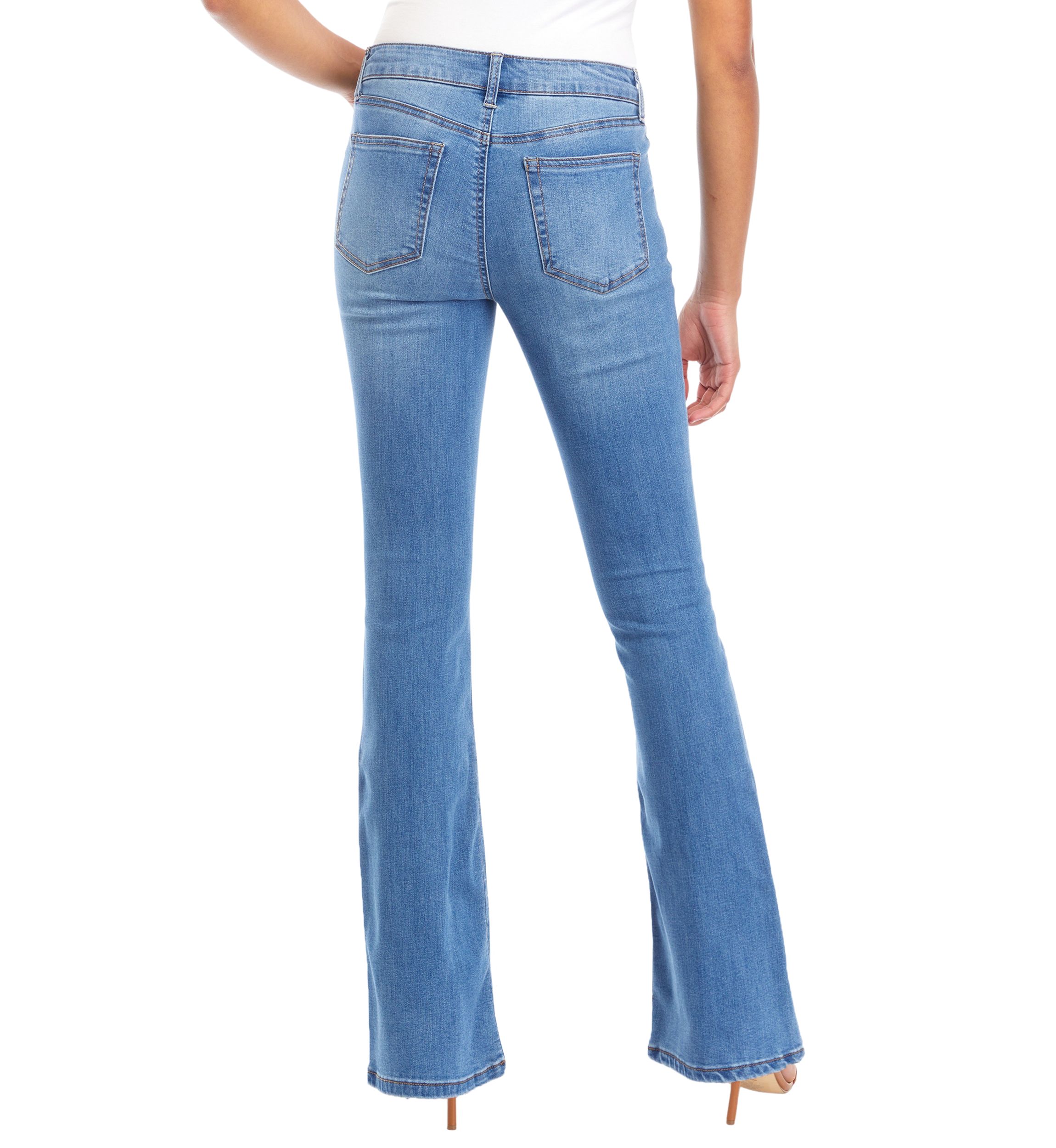 Juniors Mid Rise Bootcut Jeans