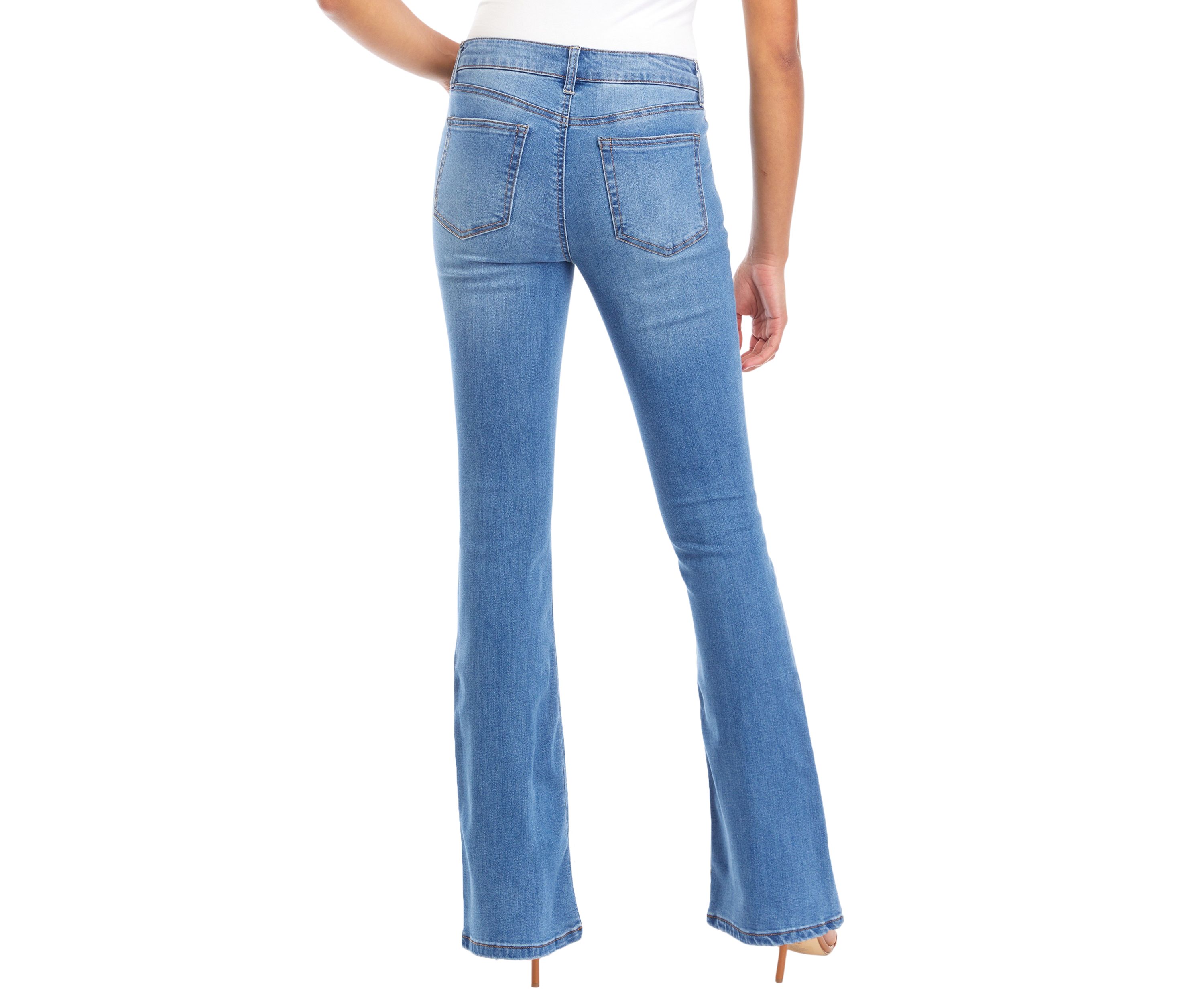 Juniors Mid Rise Bootcut Jeans