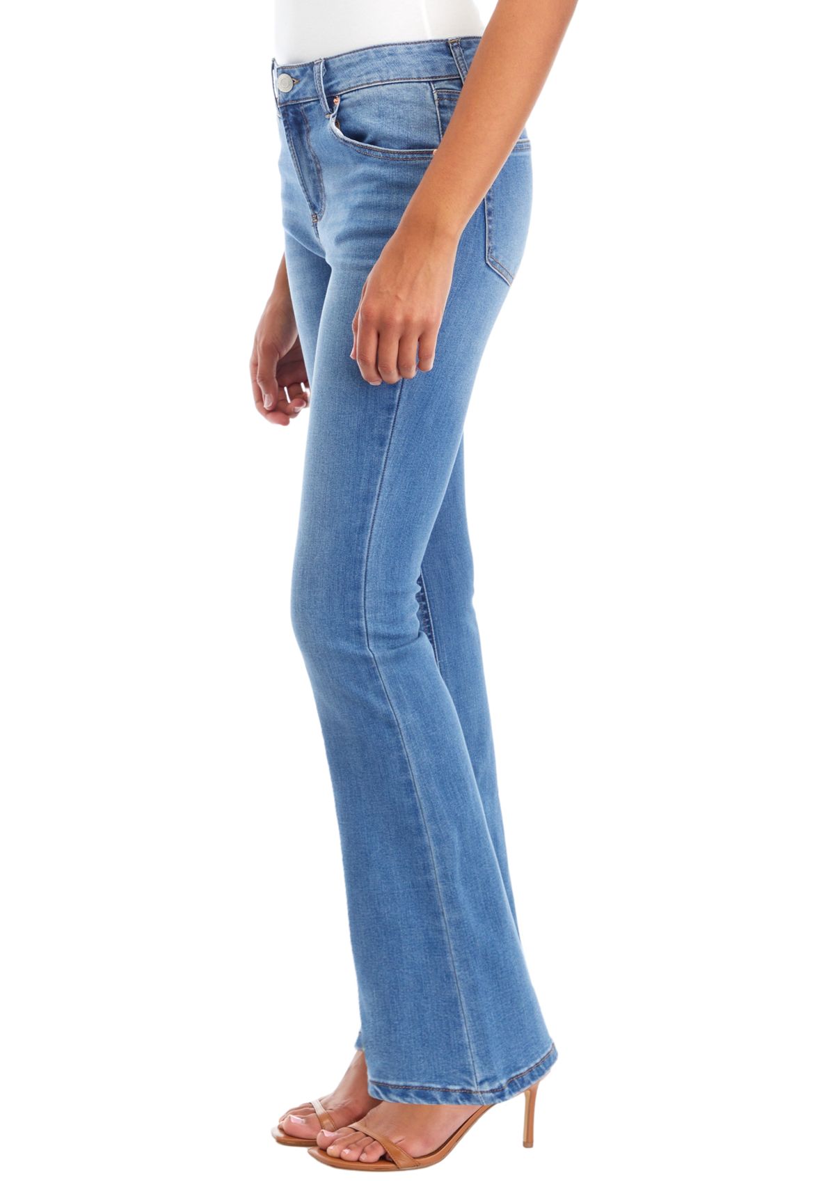 Womens Mid Rise Bootcut Jeans