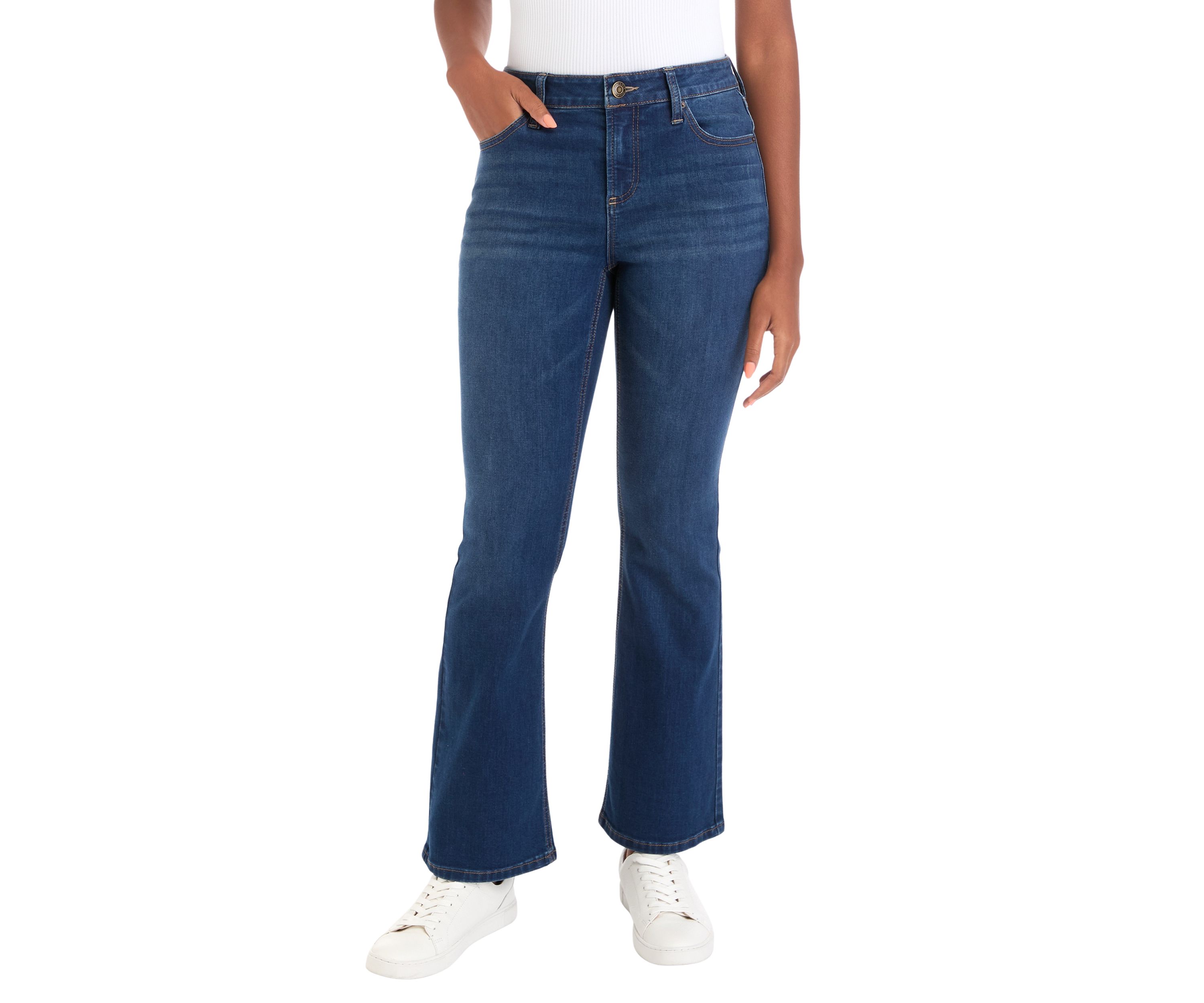 Womens Mid Rise Bootcut Jeans