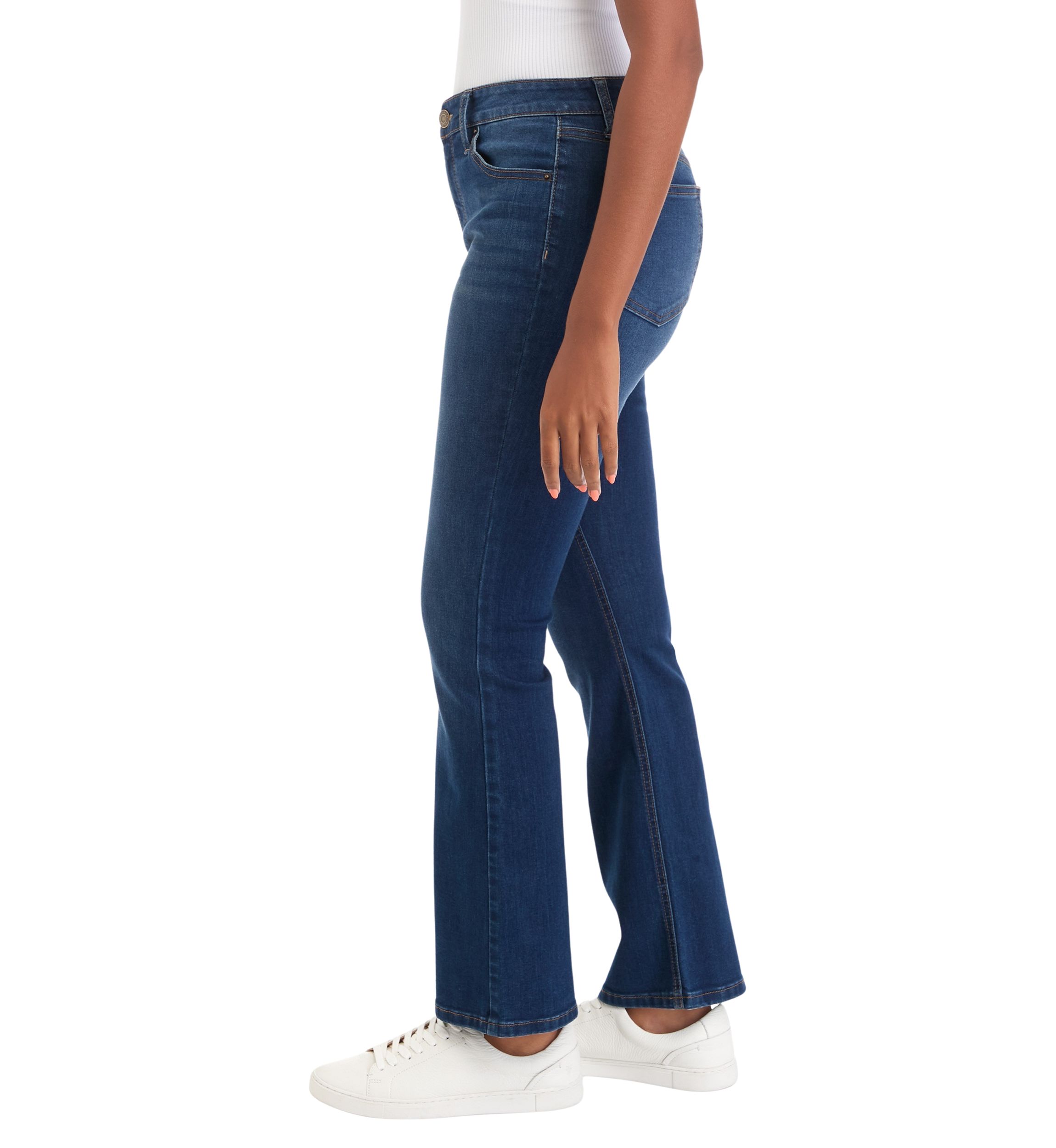 Womens Mid Rise Bootcut Jeans