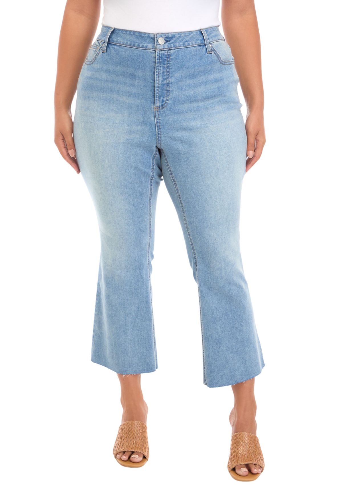 Plus Size High Rise Flare Jeans 