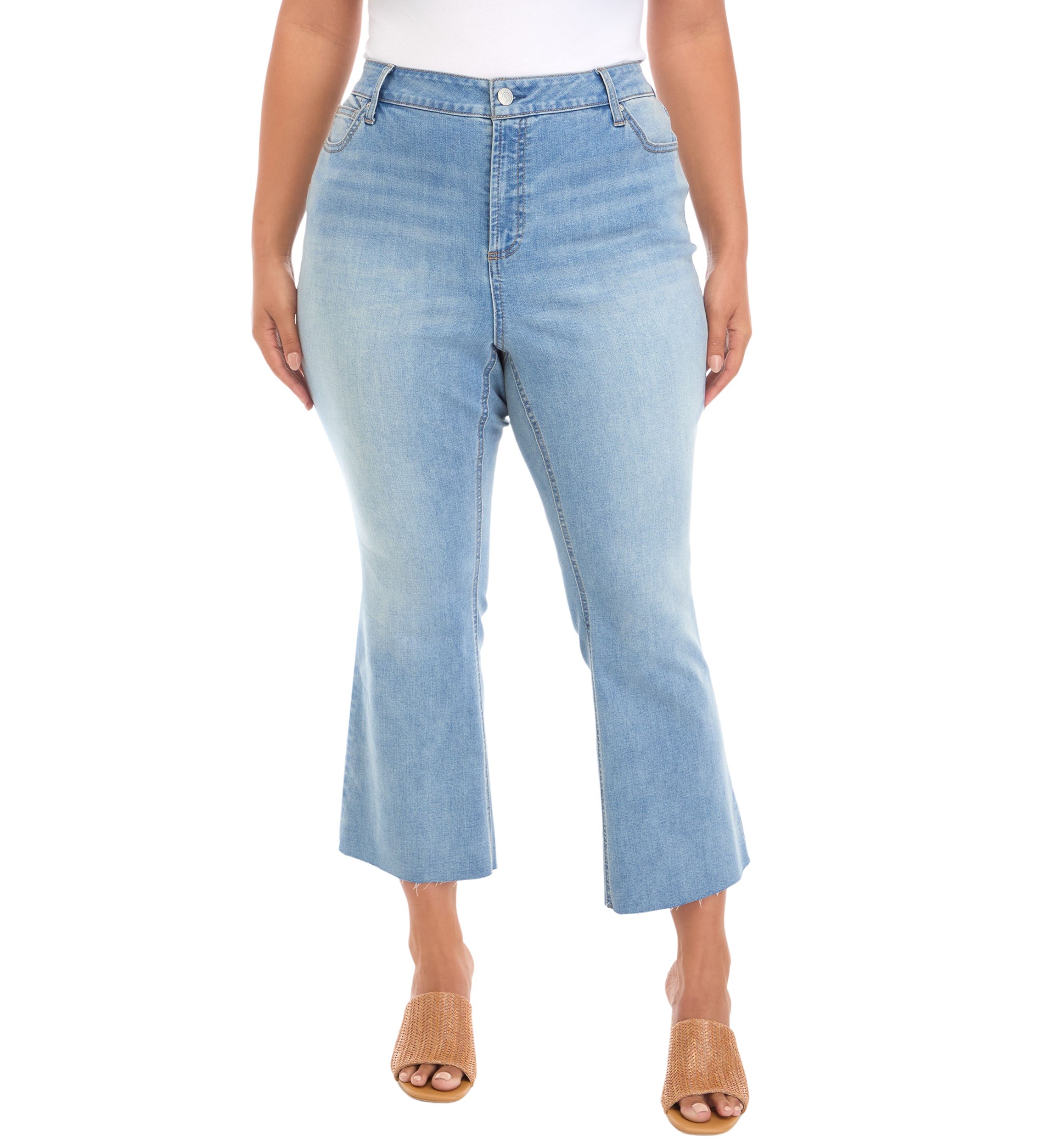 Plus Size High Rise Flare Jeans 