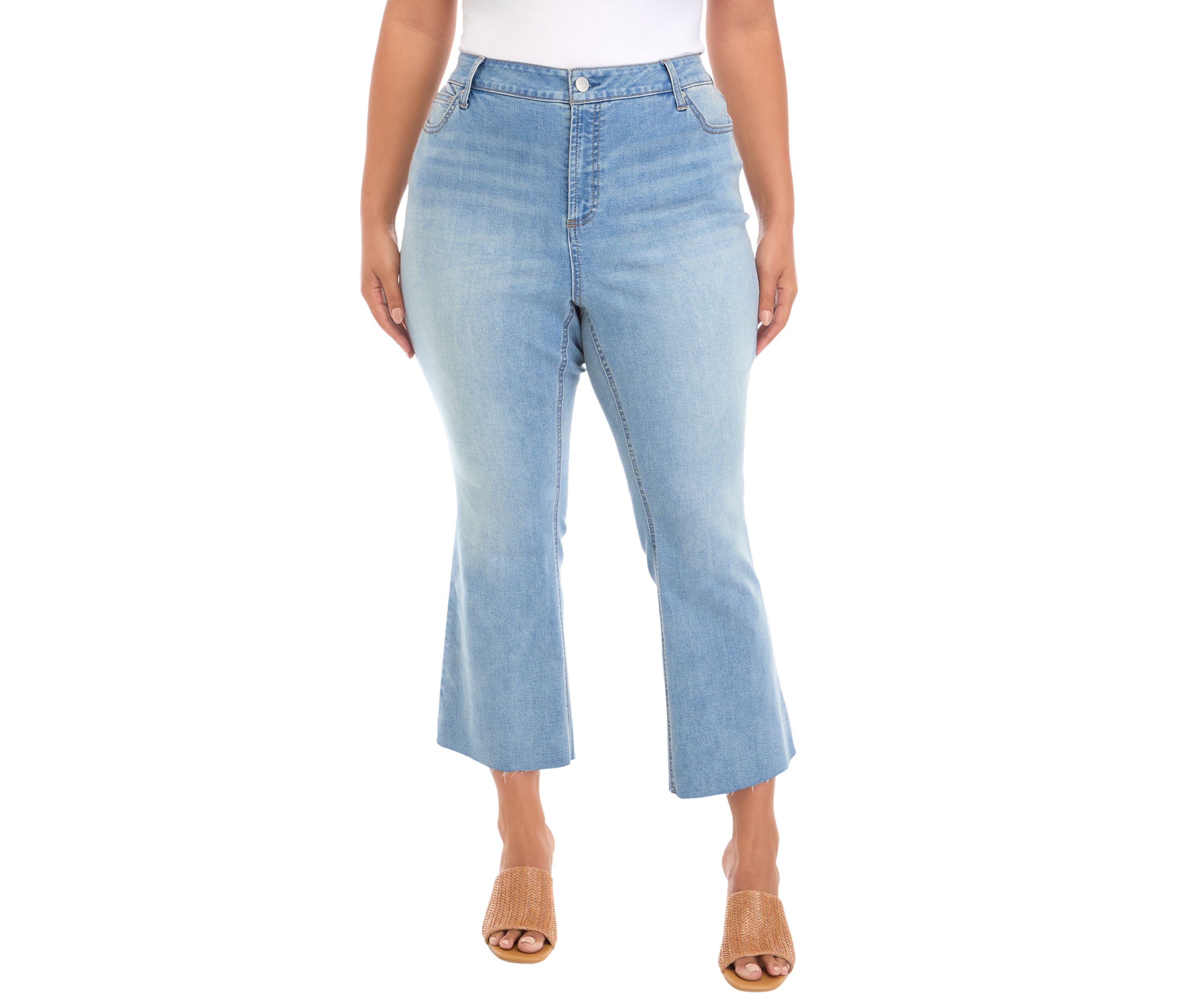 Plus Size High Rise Flare Jeans 
