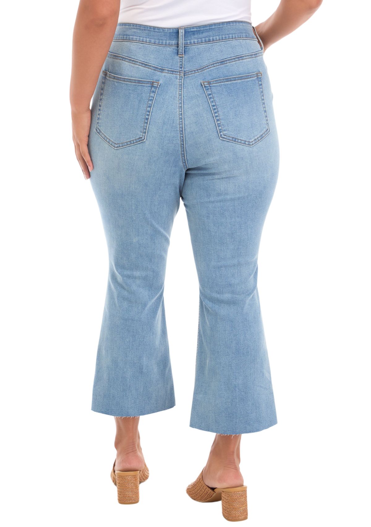 Plus Size High Rise Flare Jeans 