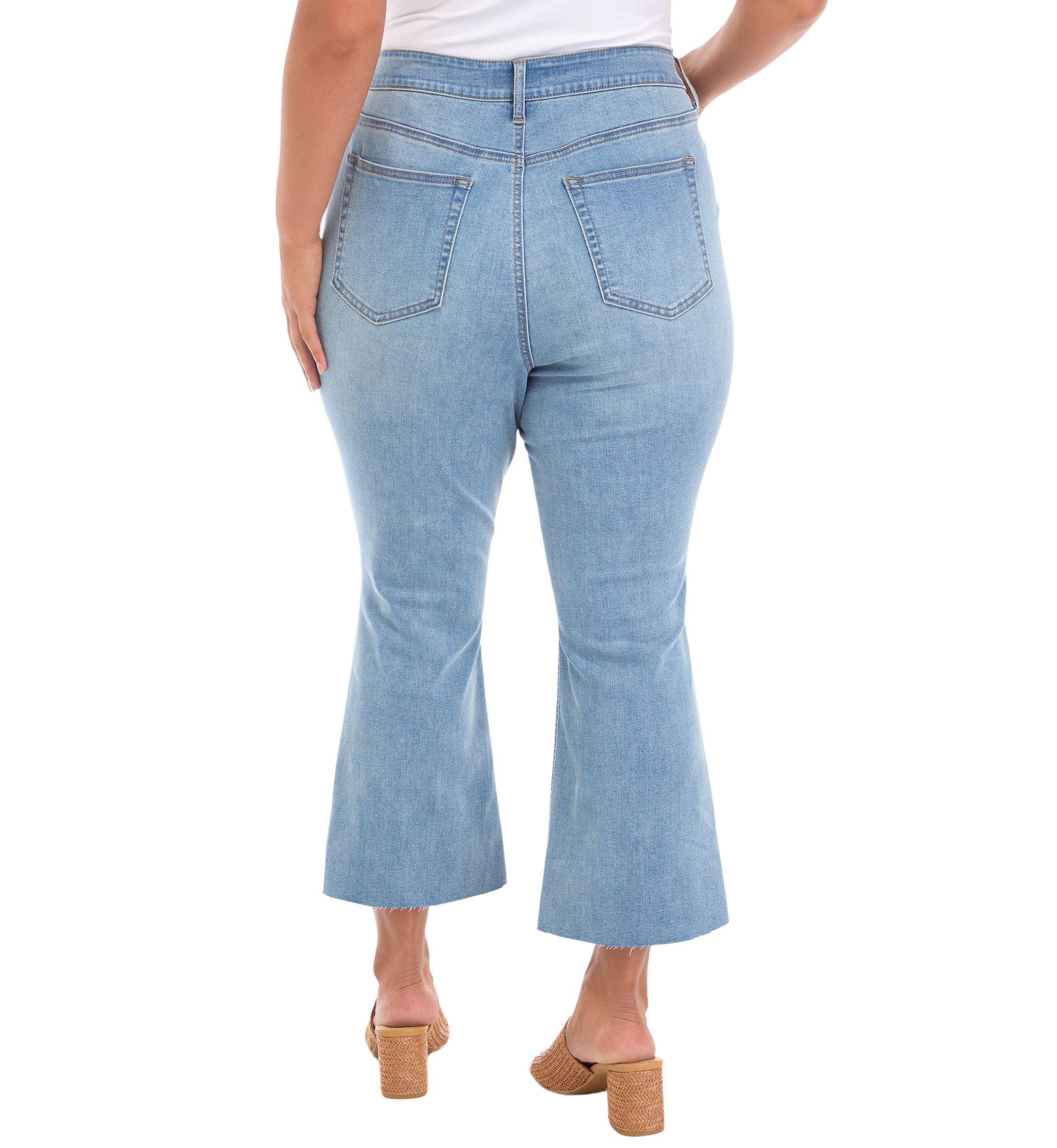 Plus Size High Rise Flare Jeans 