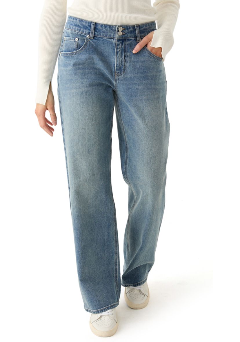 Womens Slouchy Straight Leg Jeans