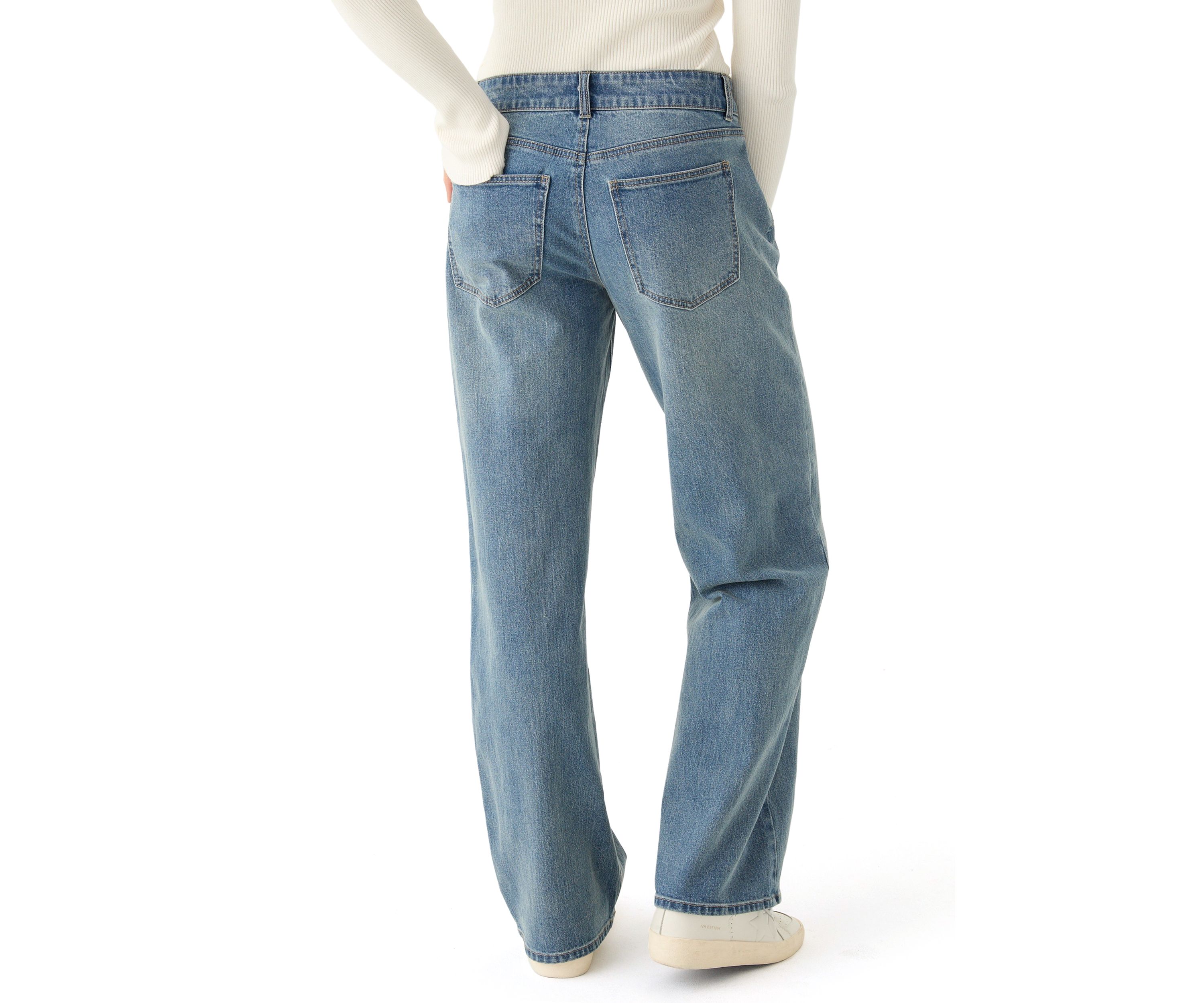 Womens Slouchy Straight Leg Jeans