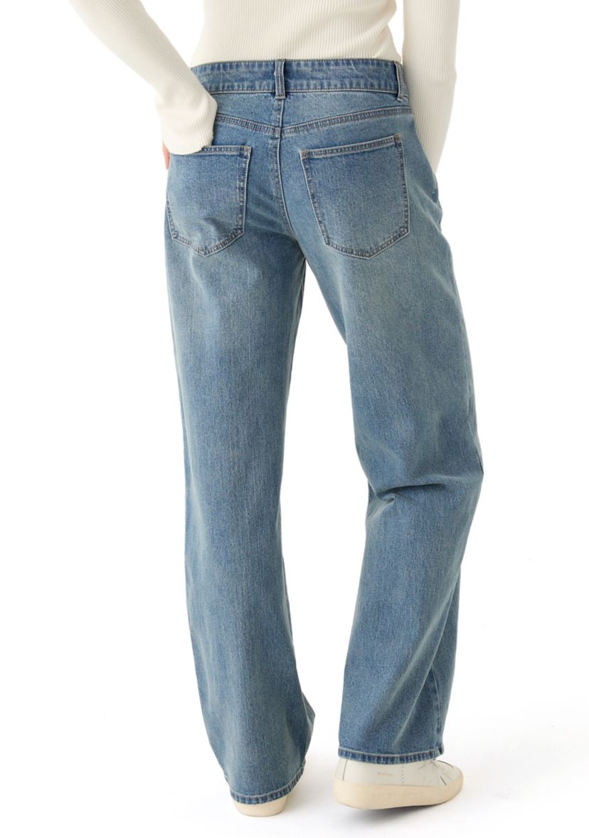 Womens Slouchy Straight Leg Jeans