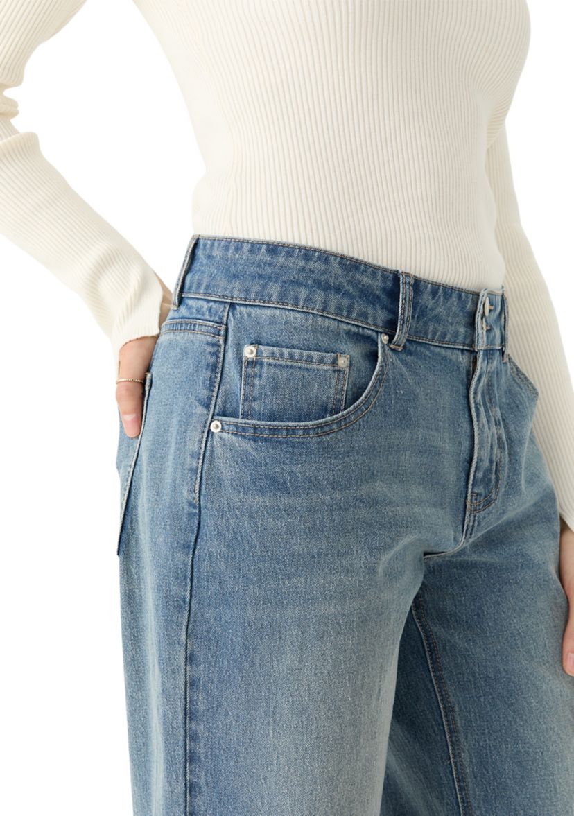 Womens Slouchy Straight Leg Jeans