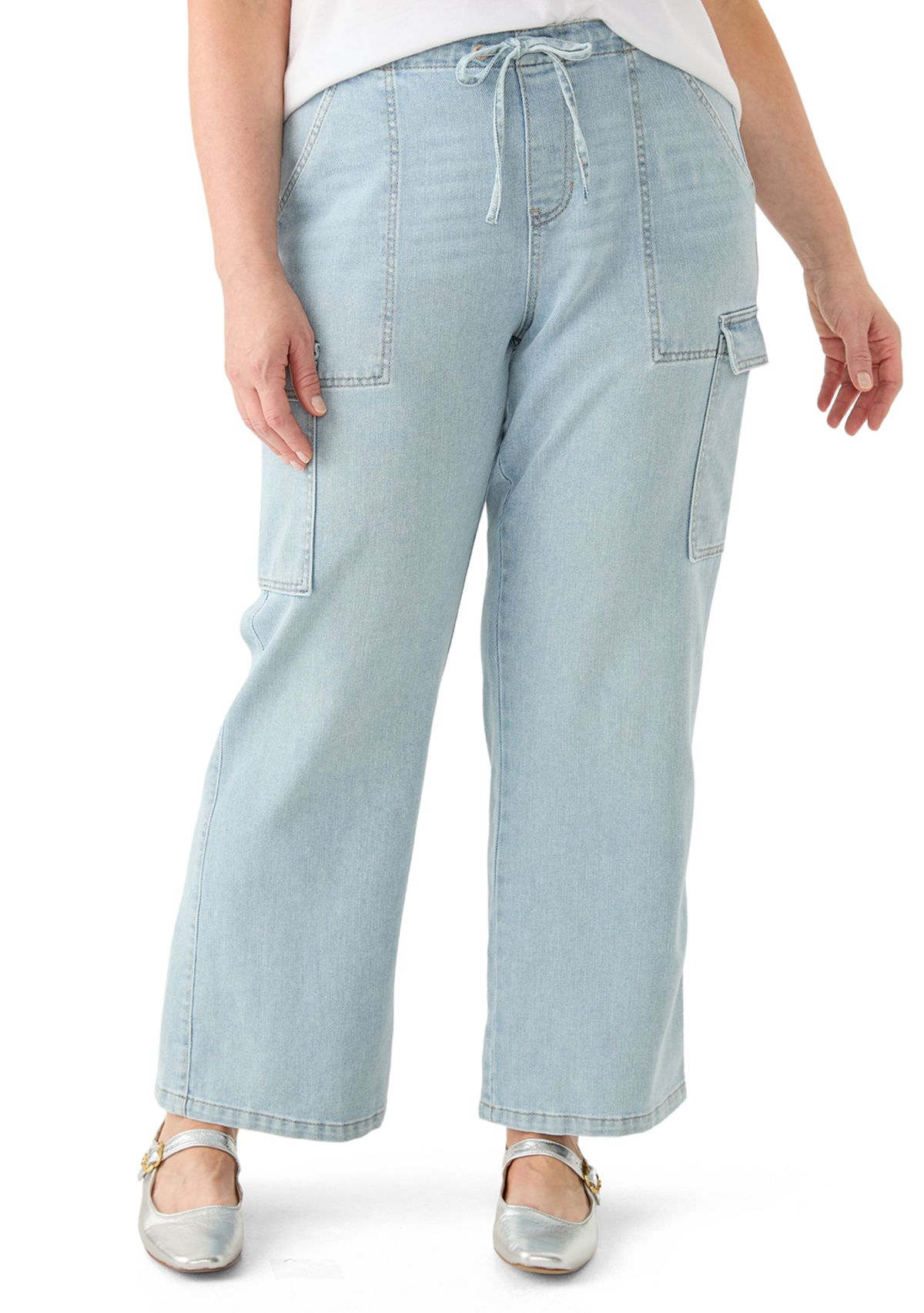 Plus Size Pull On Cargo Pants