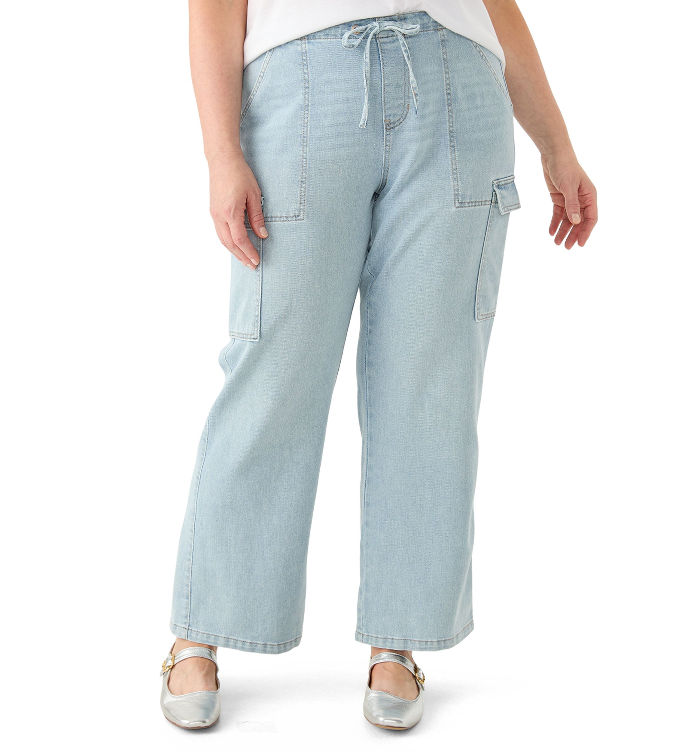 Plus Size Pull On Cargo Pants