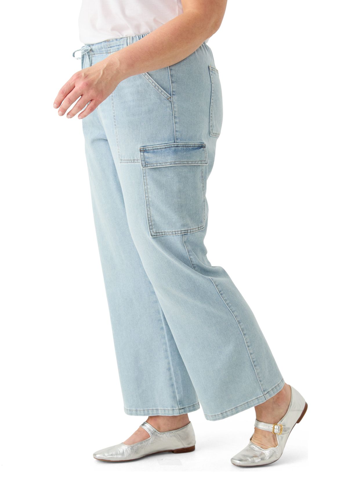 Plus Size Pull On Cargo Pants