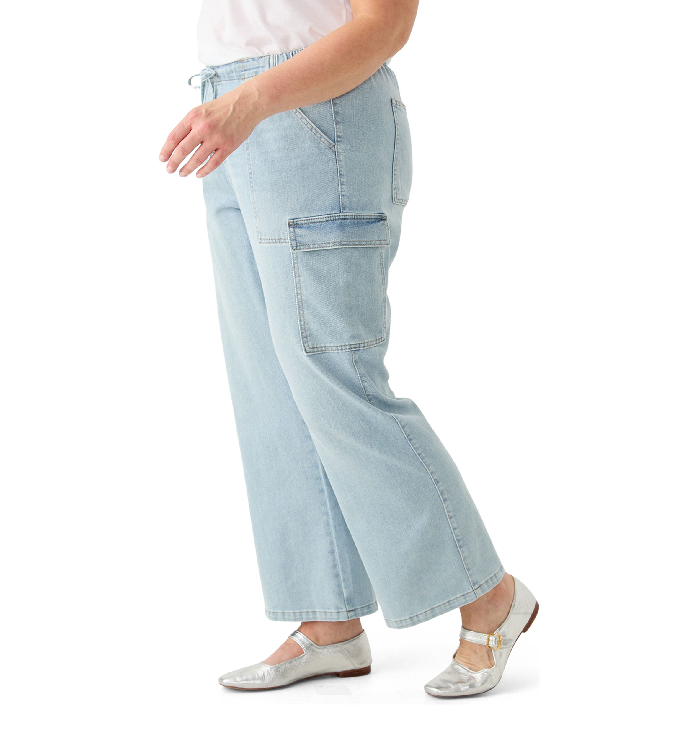Plus Size Pull On Cargo Pants