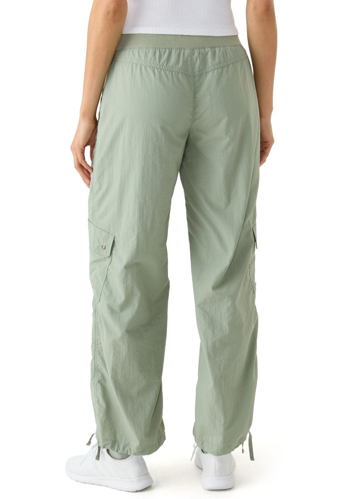 Womens Rib Waist Cargo Pants