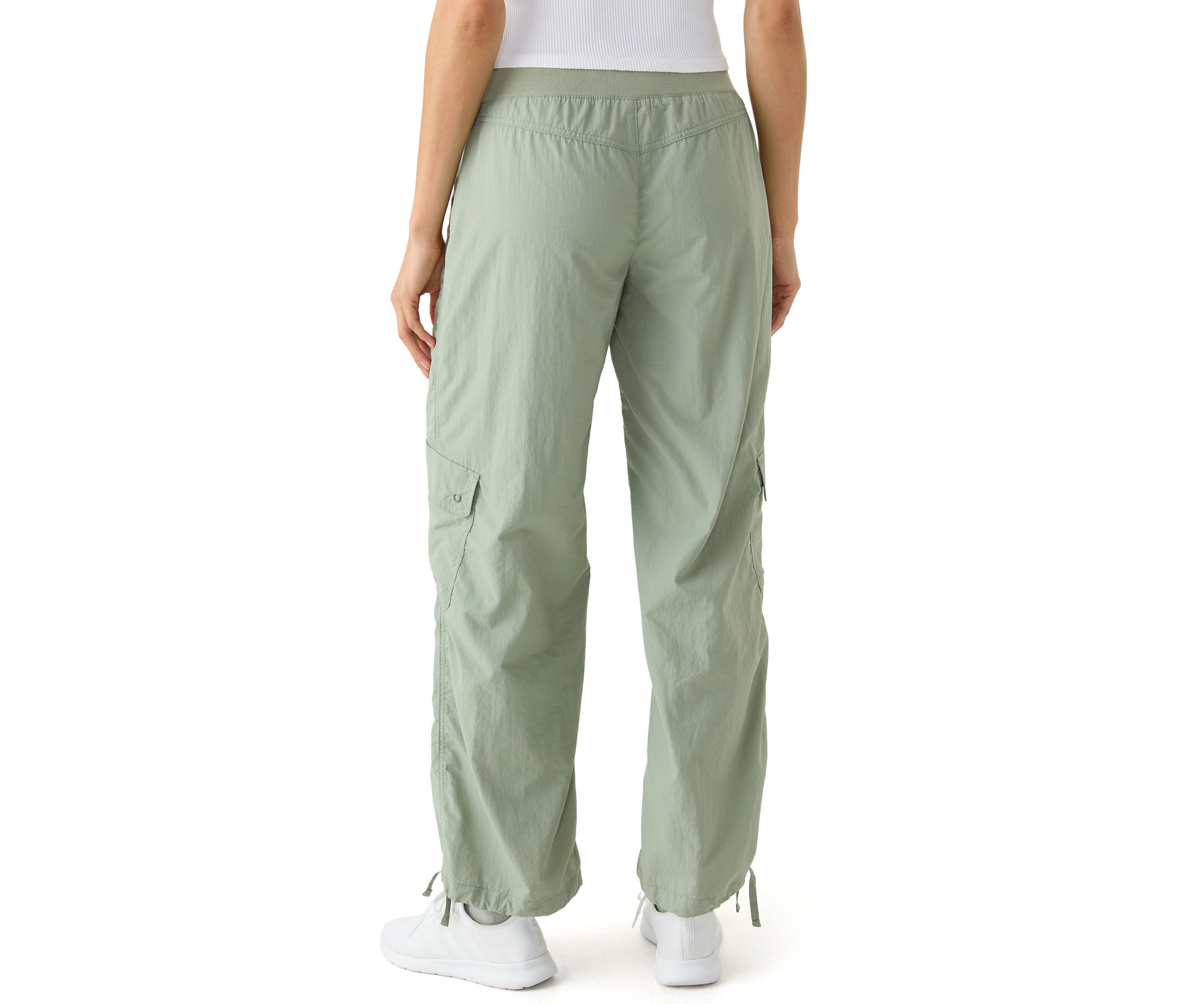 Womens Rib Waist Cargo Pants